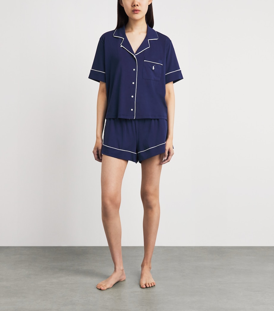 Polo Ralph Lauren Womens Piping Pyjama Set Navy Image 2