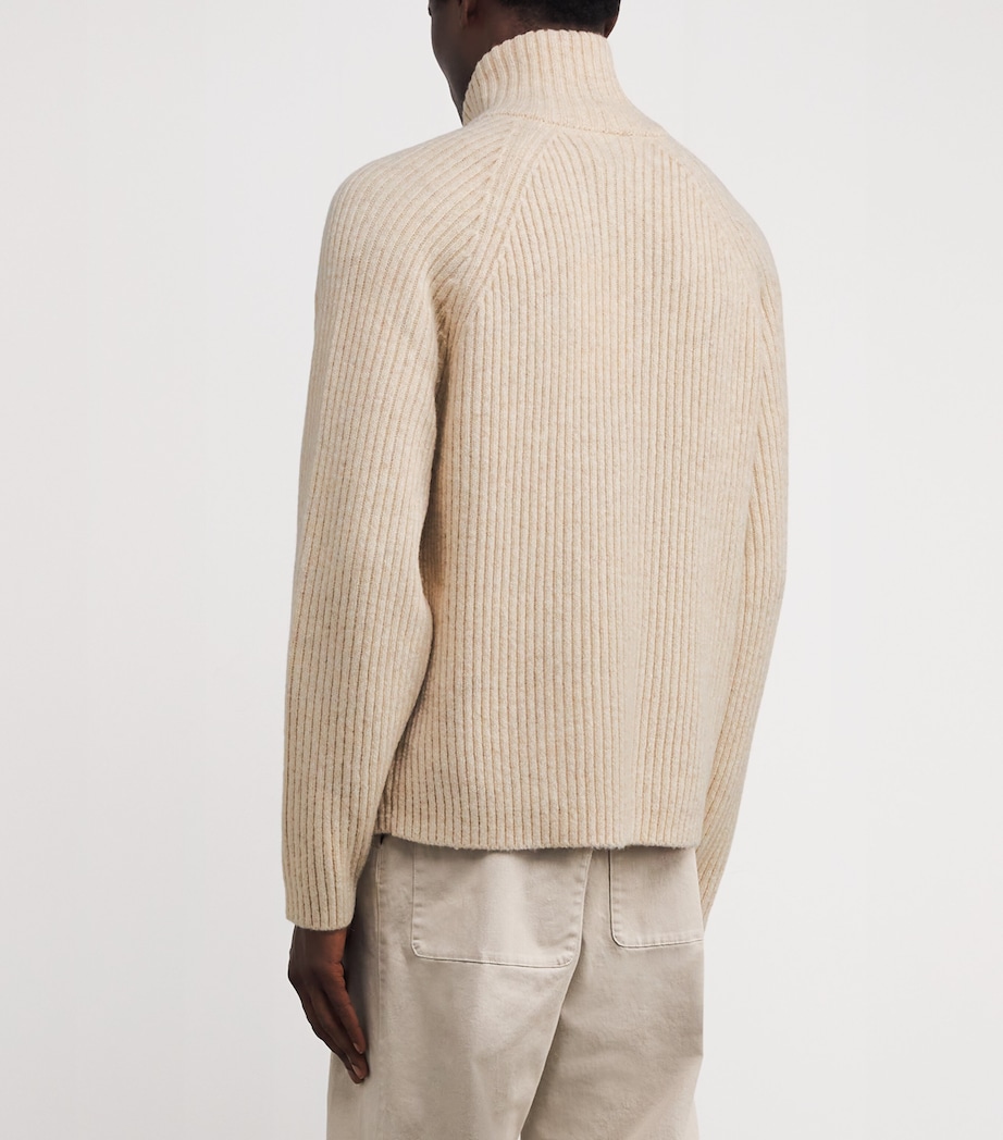 Wool-Blend Victor Sweater MOONBEAM MELANGE Image 4