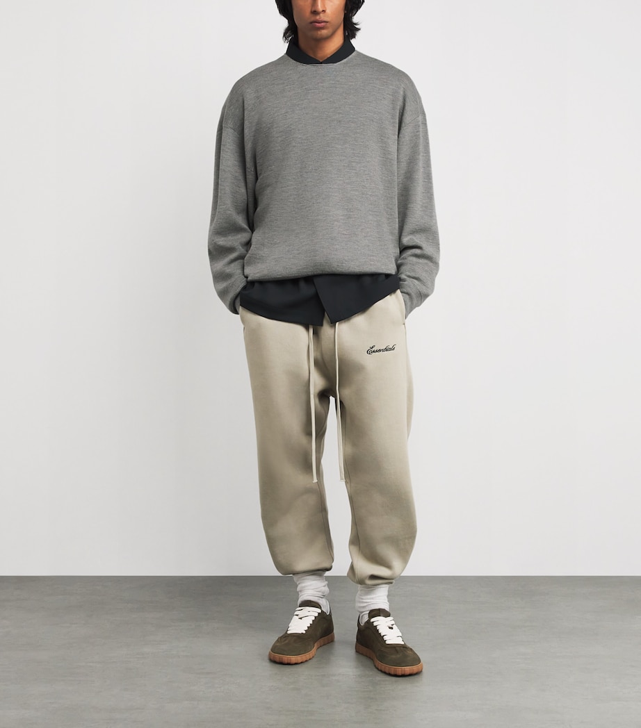 Wool Logo-Tag Sweater CONCRETE HEATHER Image 2