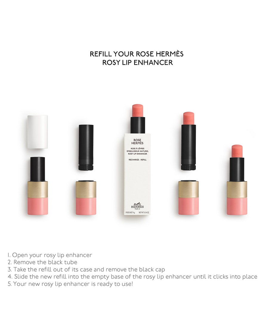 HERMÈS Rose Hermès Rosy Lip Enhancer - 49 Rose Tan Refill Rose Tan Image 4