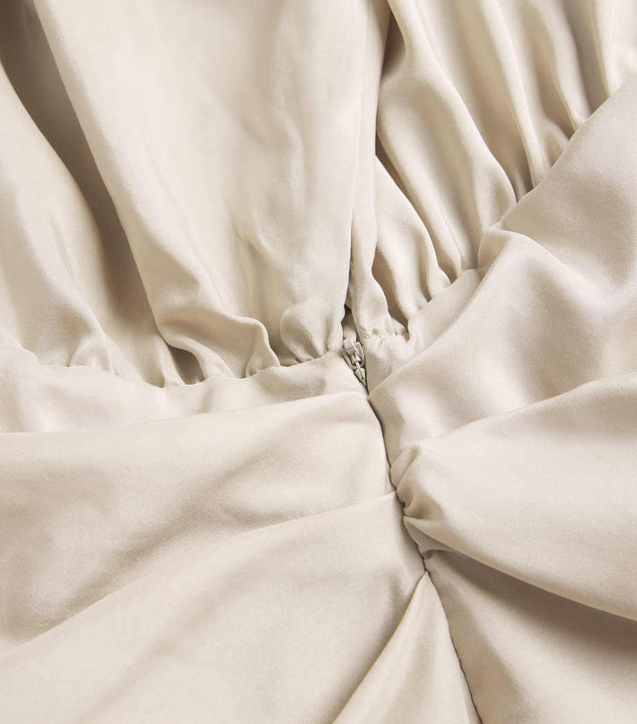 Silk Parachute Mini Dress STONE Image 5