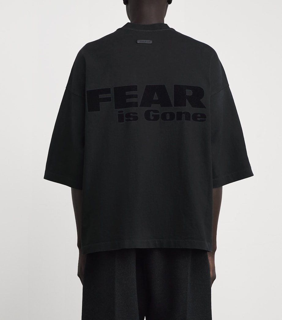 Cotton Fear Is Gone T-Shirt BLACK Image 4