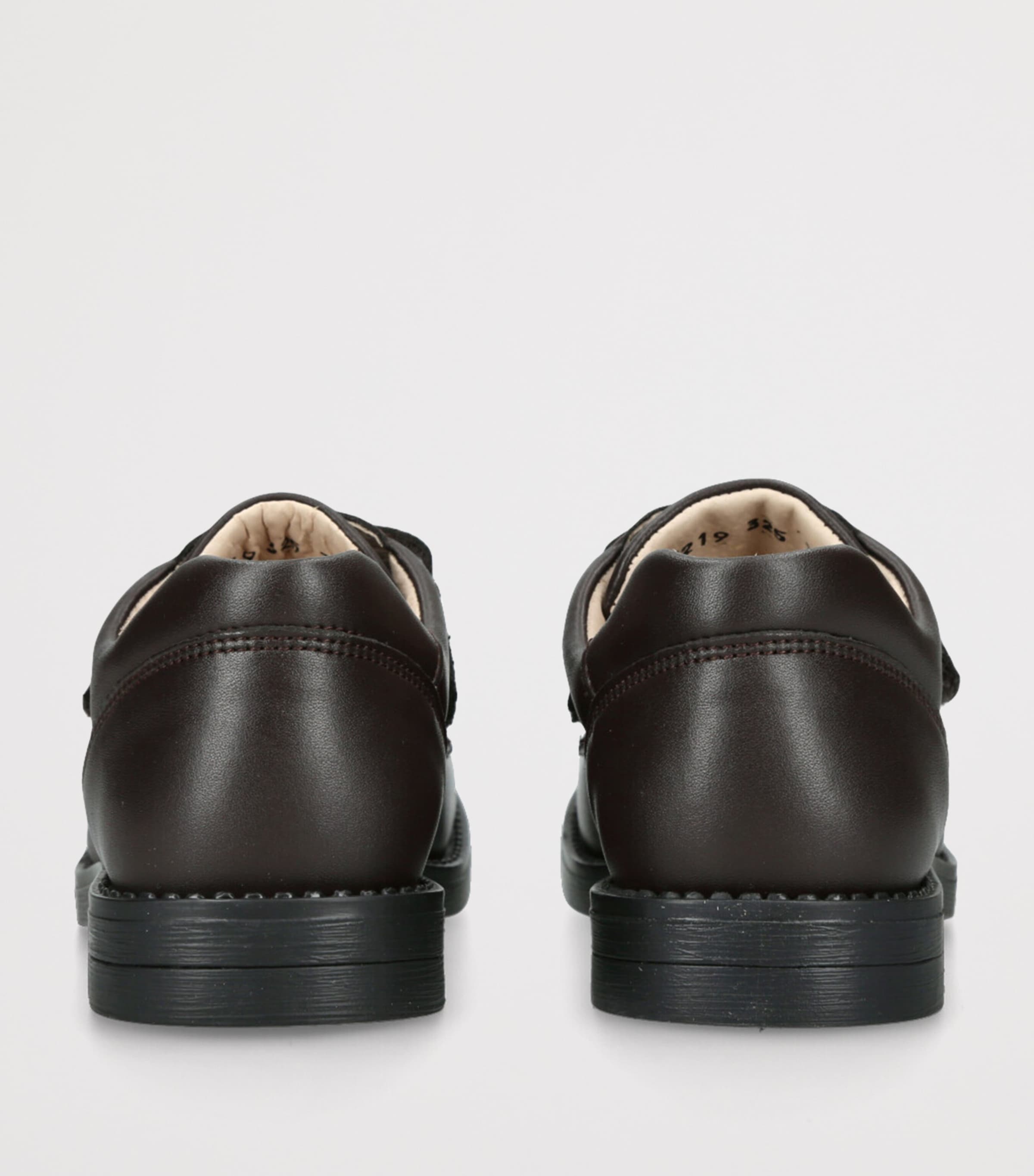 Leather George School Shoes DARK BROWN Image 2