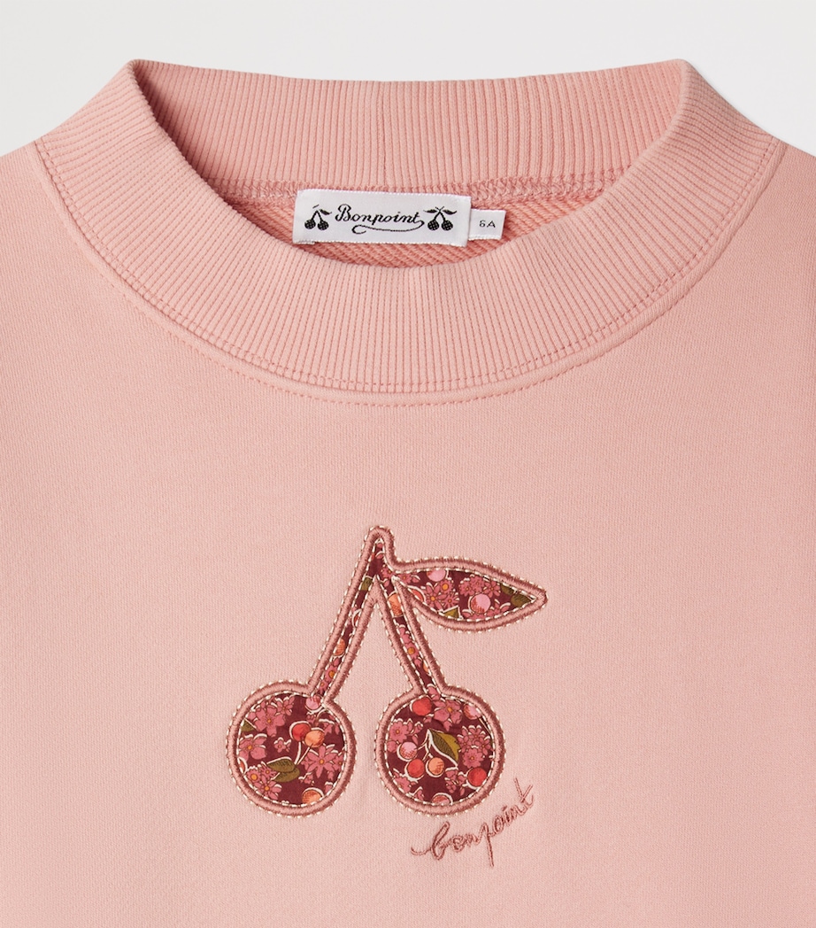Cotton Cherry Sweatshirt (10-14 Years) UPB ROSE MOYEN Image 3