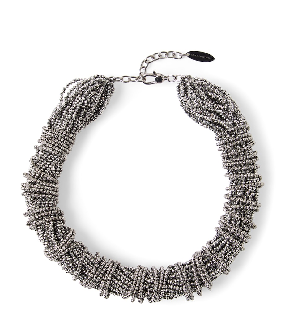 Sterling Silver Beaded Necklace CKK48 Image 1