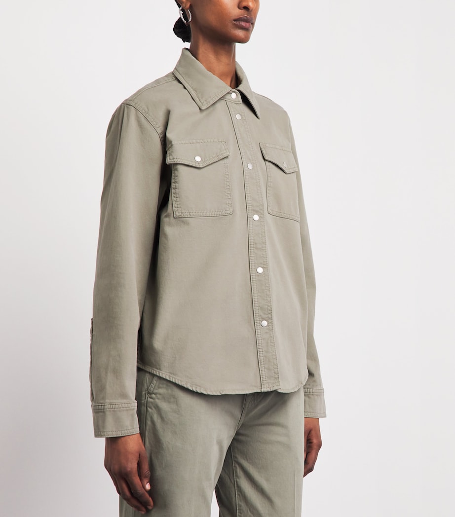 7 For All Mankind Womens Cotton Twill Shirt Cmfrt Twill M Image 4