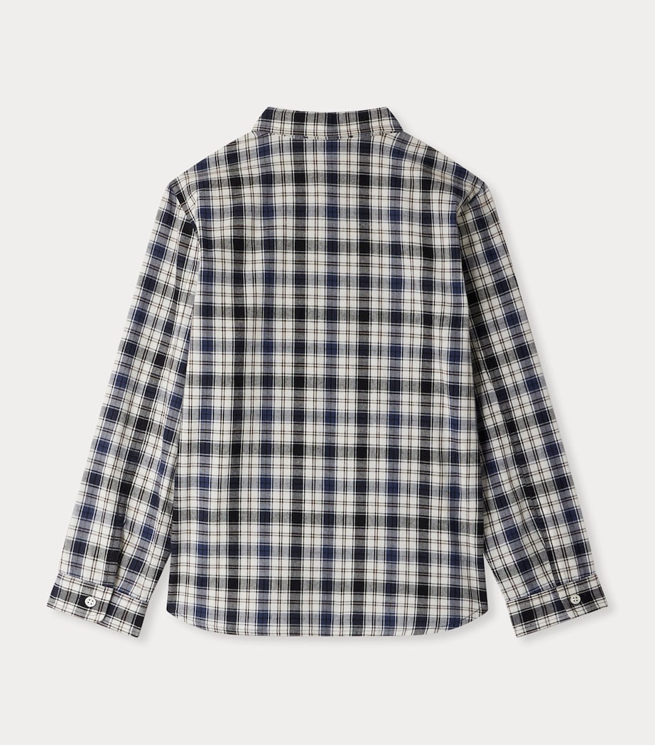 Organic Cotton Altman Check Shirt (4-8 Years) INDIGO Image 2