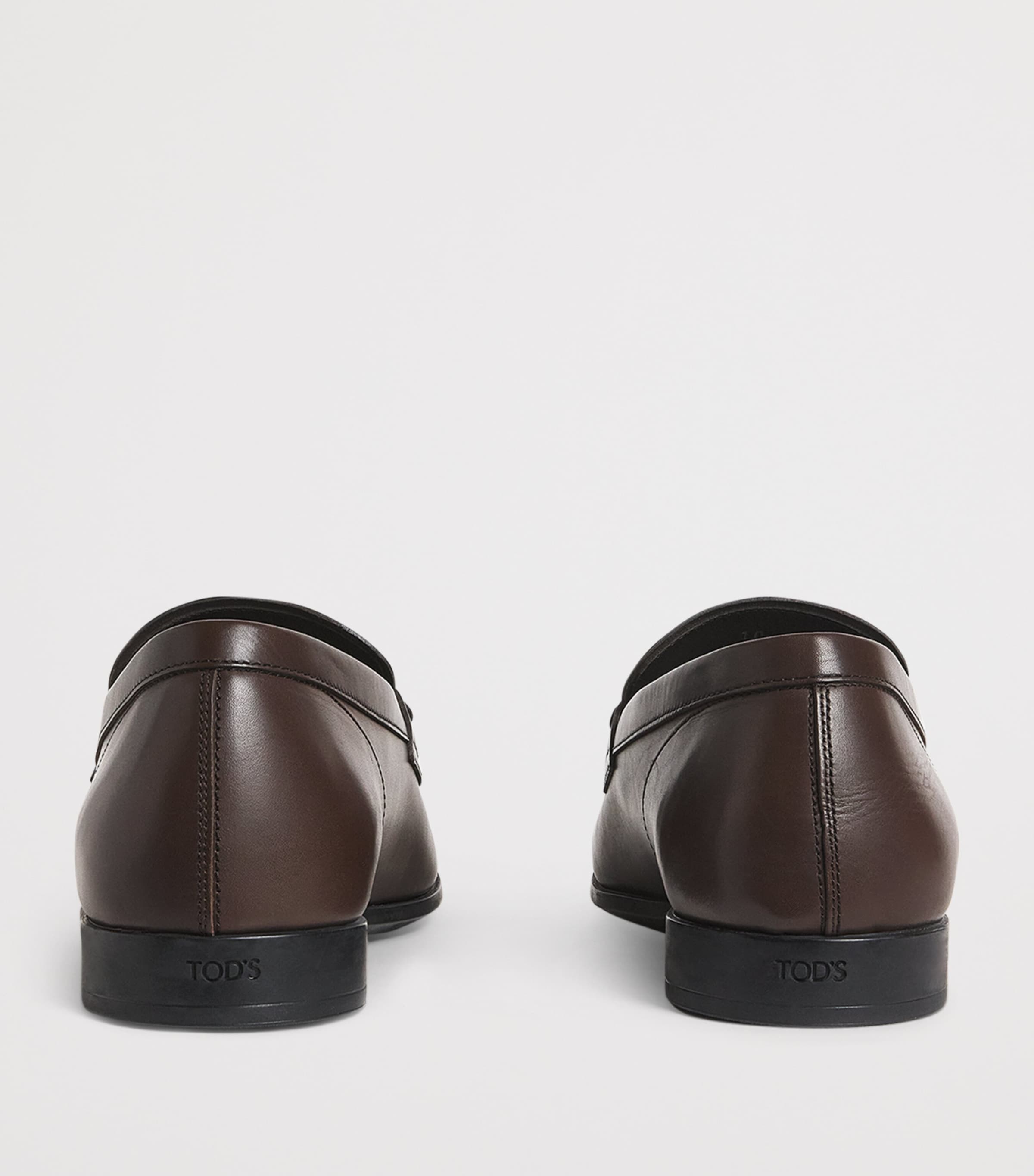Tod's Leather Gomma Leggero Loafers Dark Brown Image 5