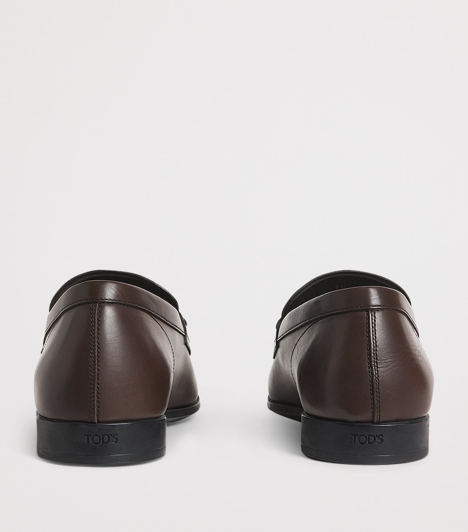 Tod's Leather Gomma Leggero Loafers Dark Brown Image 5