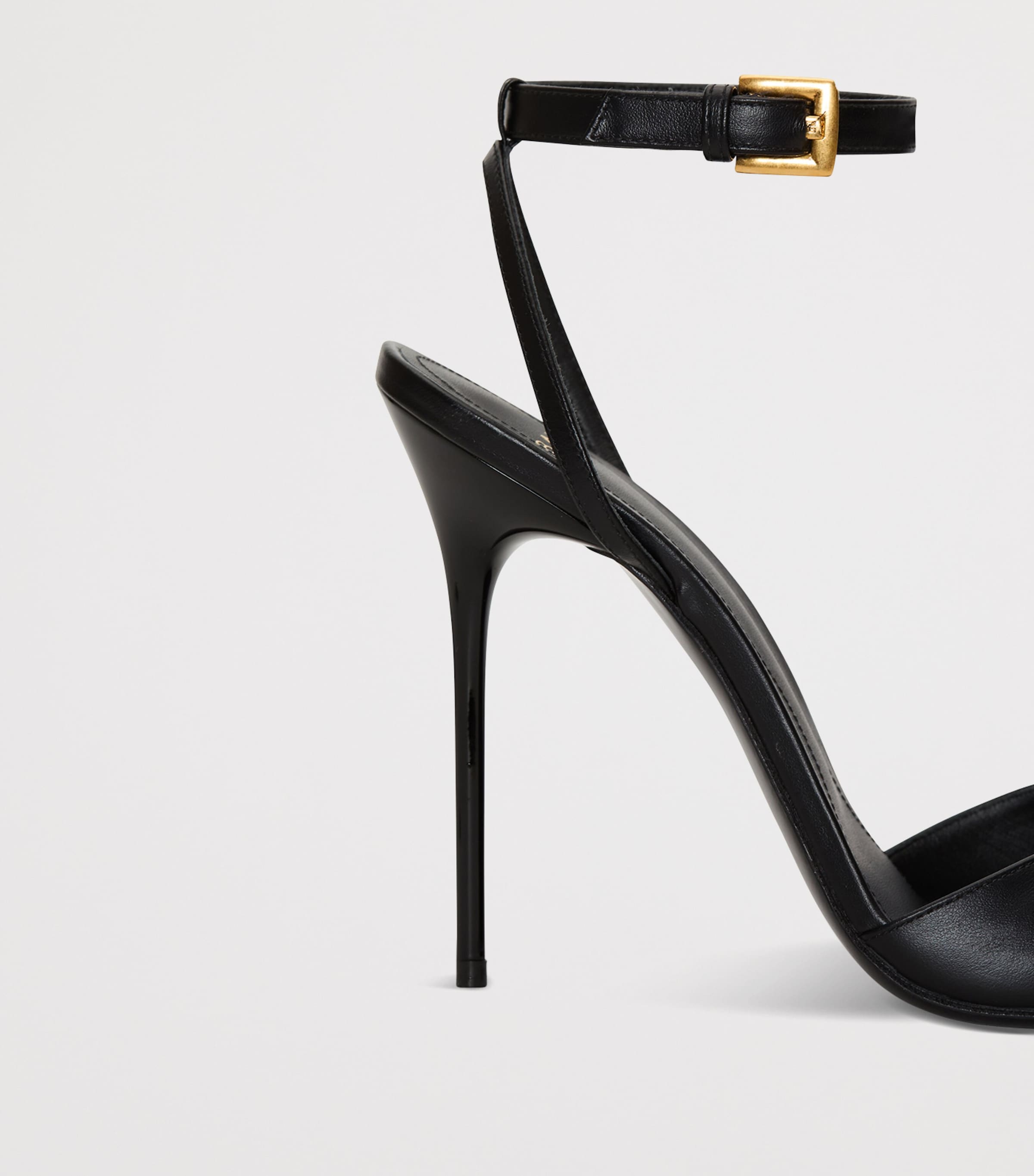 Balmain Calfskin Anthem Heeled Sandals 95 Noir Image 5