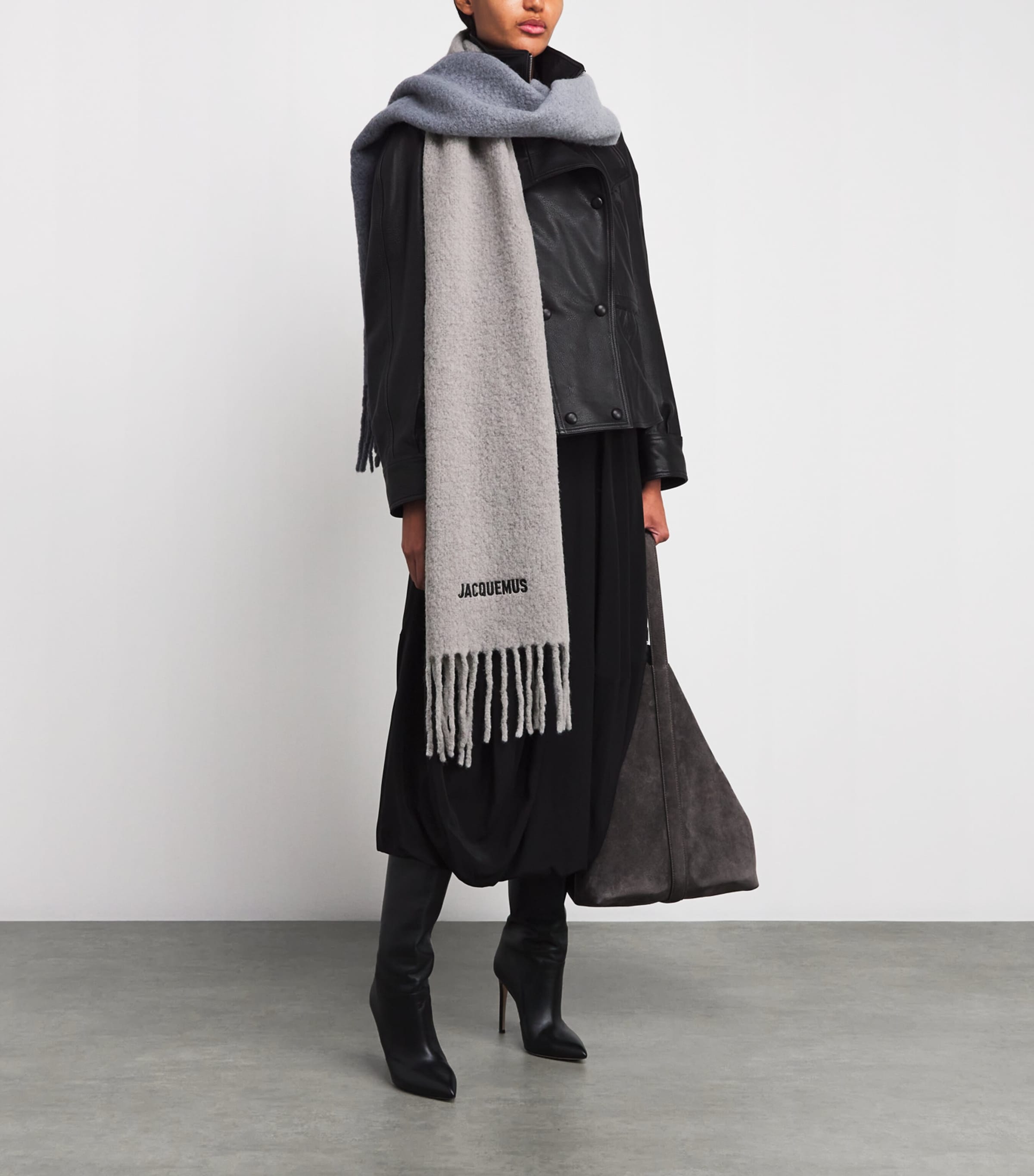 Alpaca-Blend Moisson Scarf 915 MULTI-GREY Image 4