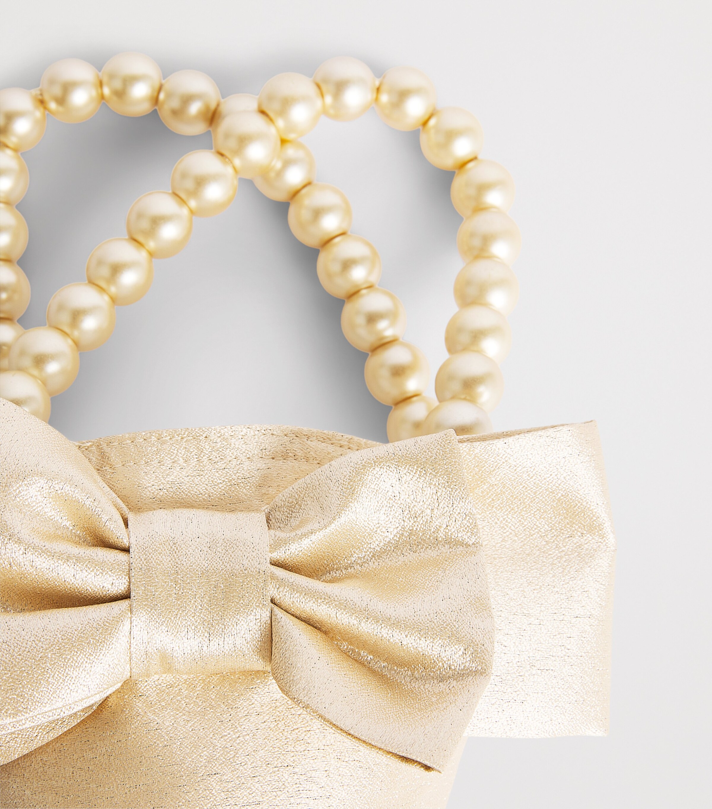 Mama Luma Bow-Detail Bucket Bag Gold Image 4