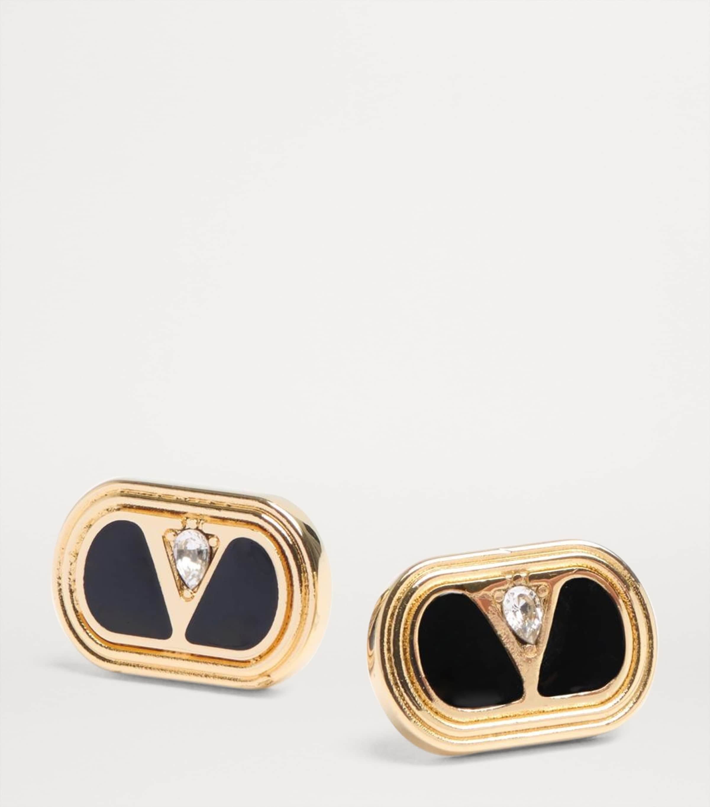 Ovalette VLogo Stud Earrings RG5 Image 3
