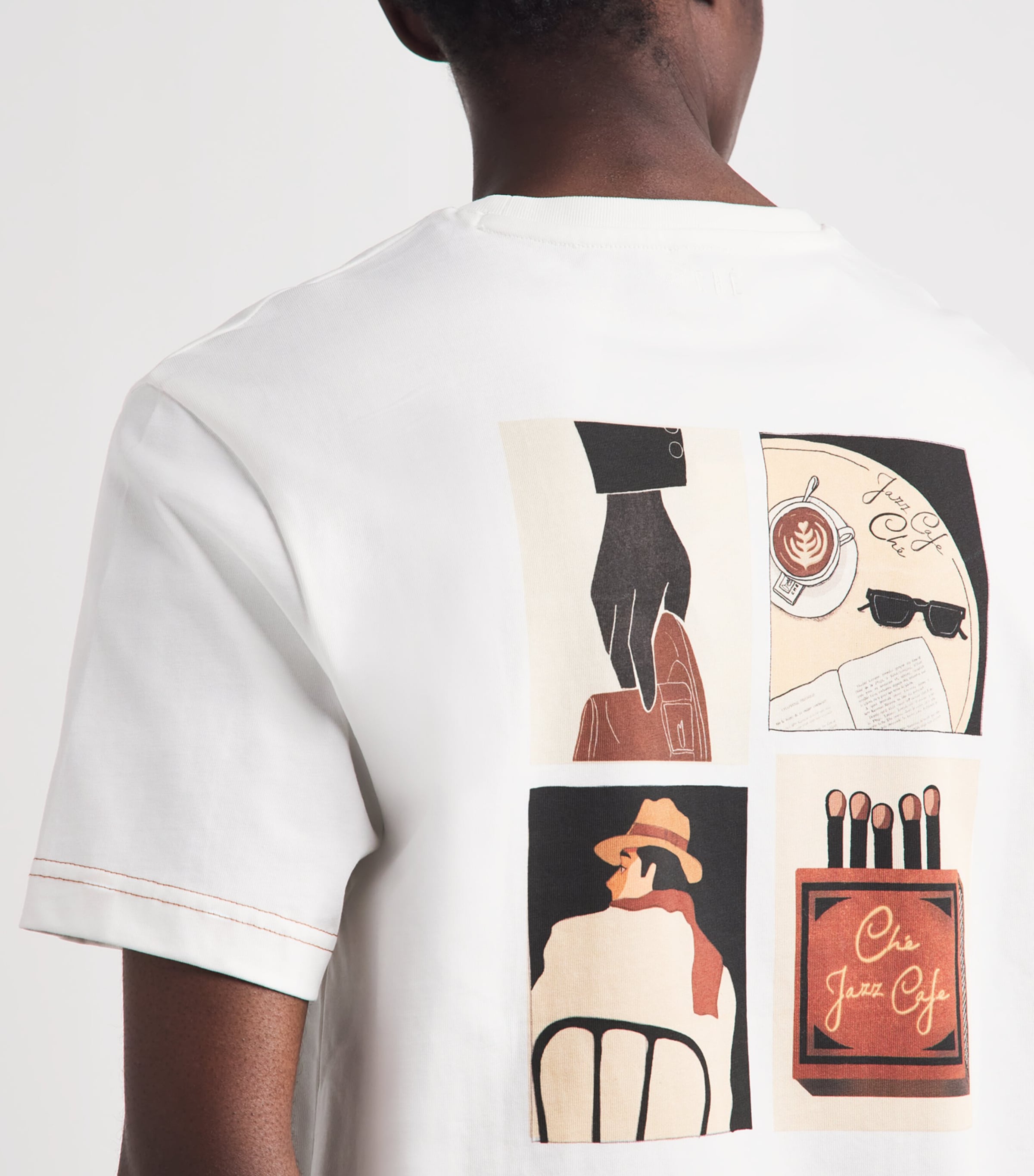 CHÉ Mens x Midnight Hour Jazz Cafe T-Shirt Ivory Image 3