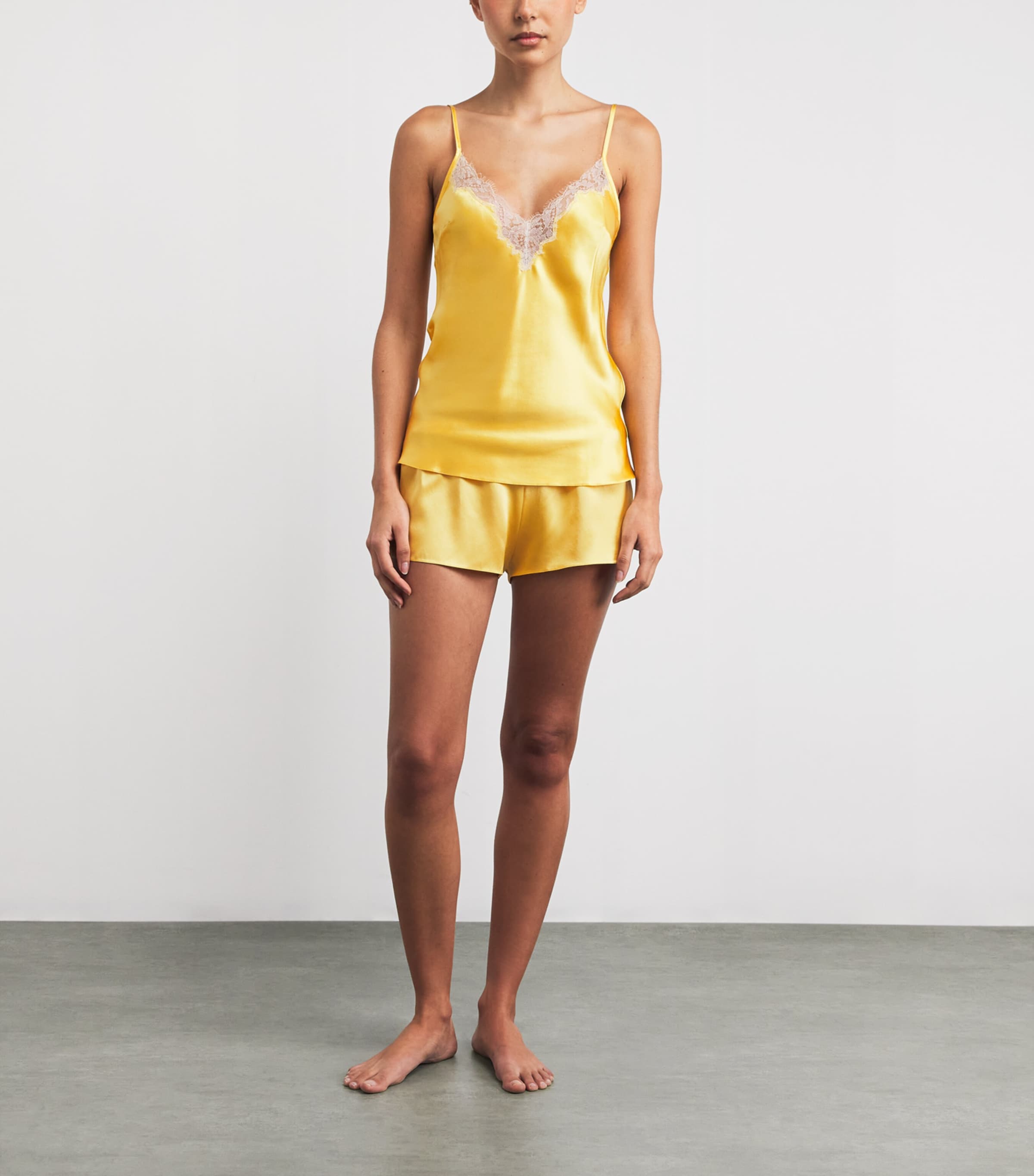 Silk Secret Garden Pyjama Shorts SUNLIT BLOOM Image 2