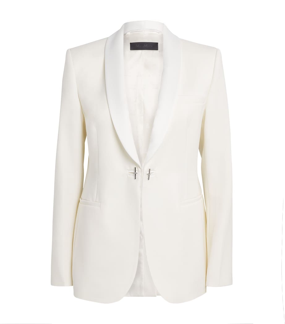 Wool Shawl-Collar Jacket WHITE Image 1