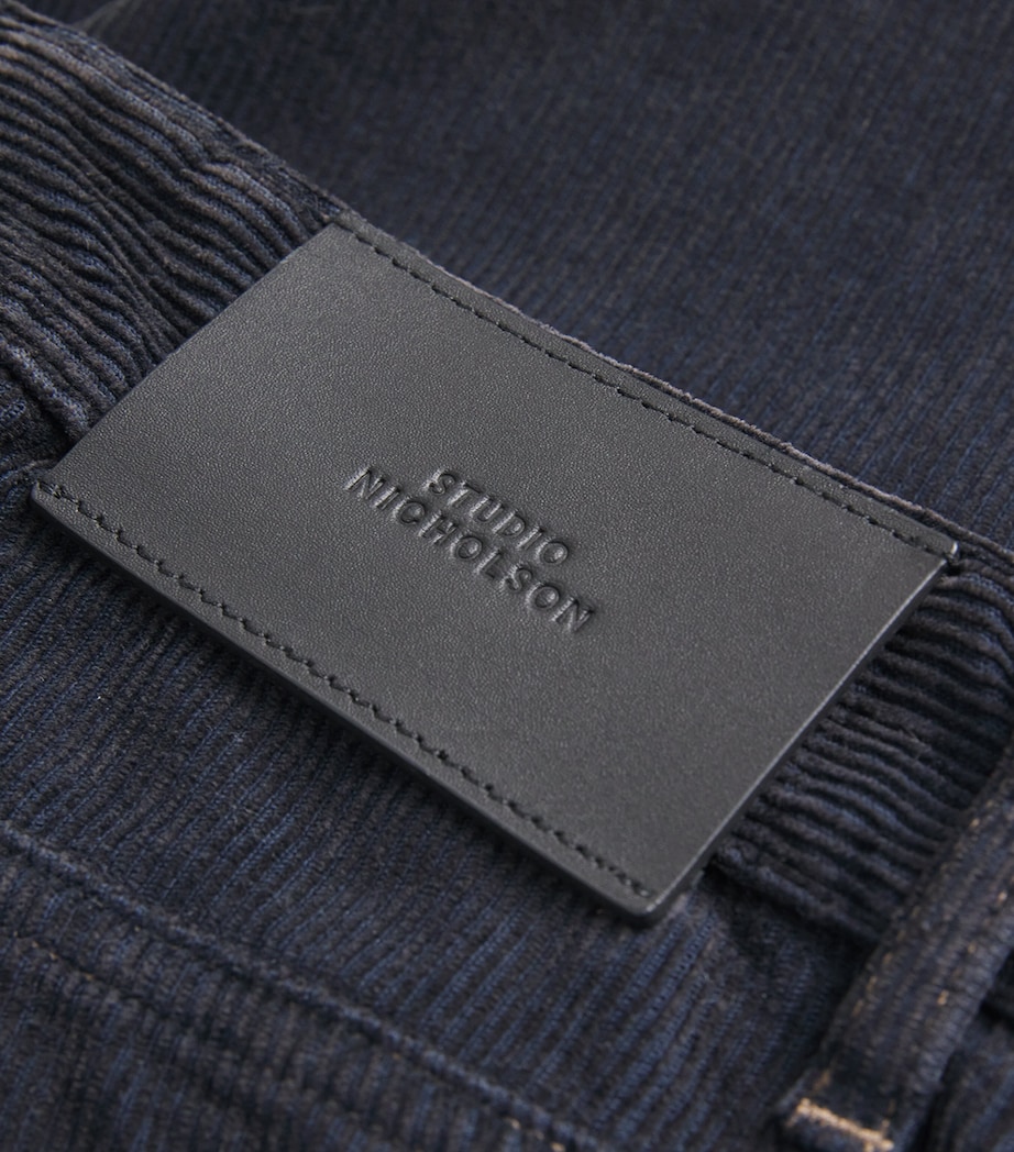 x Aaron Levine Cotton Corduroy Woodstock Trousers FADED BLUE Image 5