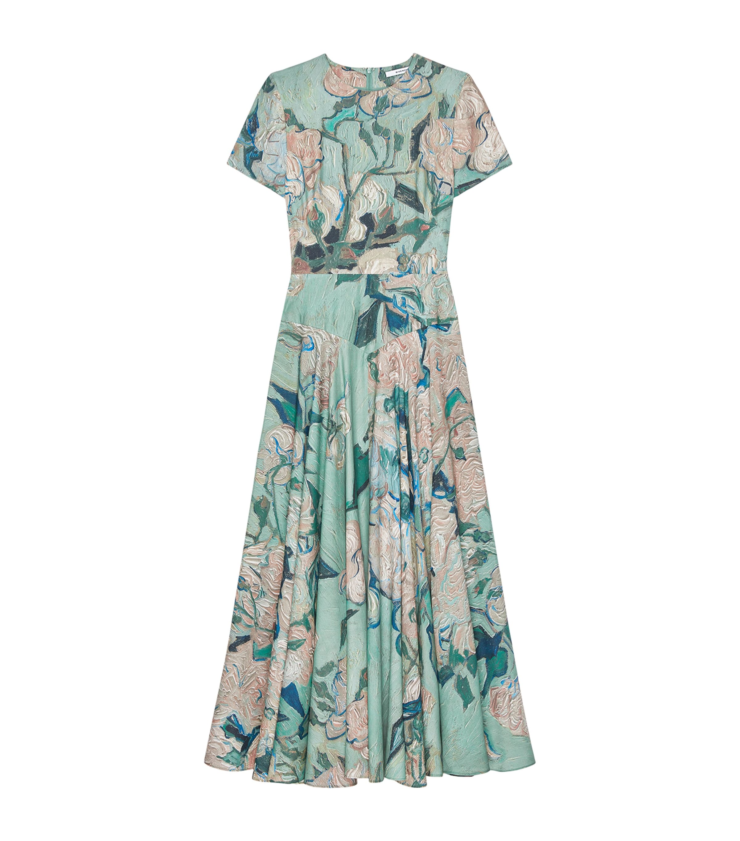 Givenchy Womens Floral Maxi Dress Mint Green Image 1