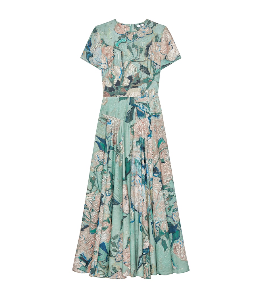 Givenchy Womens Floral Maxi Dress Mint Green Image 1