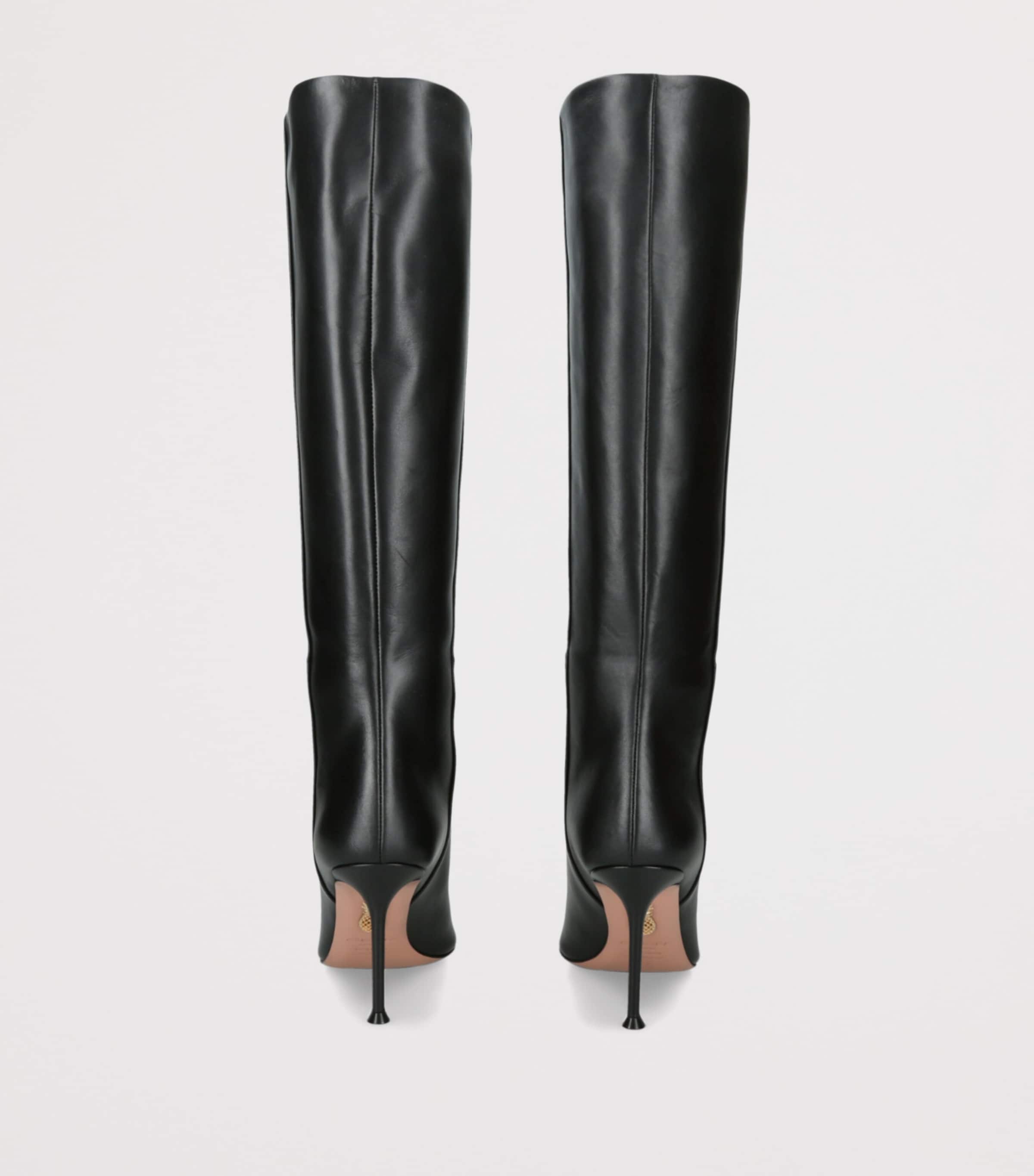 Aquazzura Leather Harper Boots 85 Black Image 3