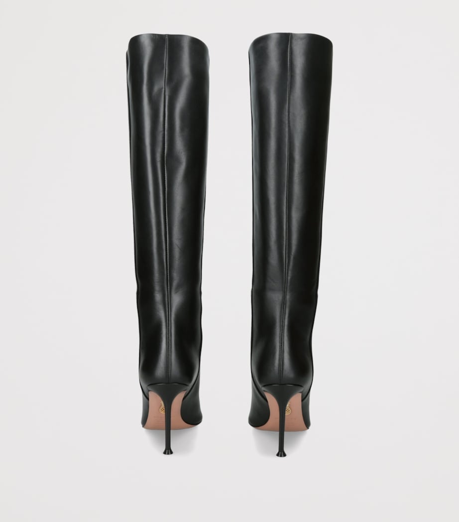 Aquazzura Leather Harper Boots 85 Black Image 3