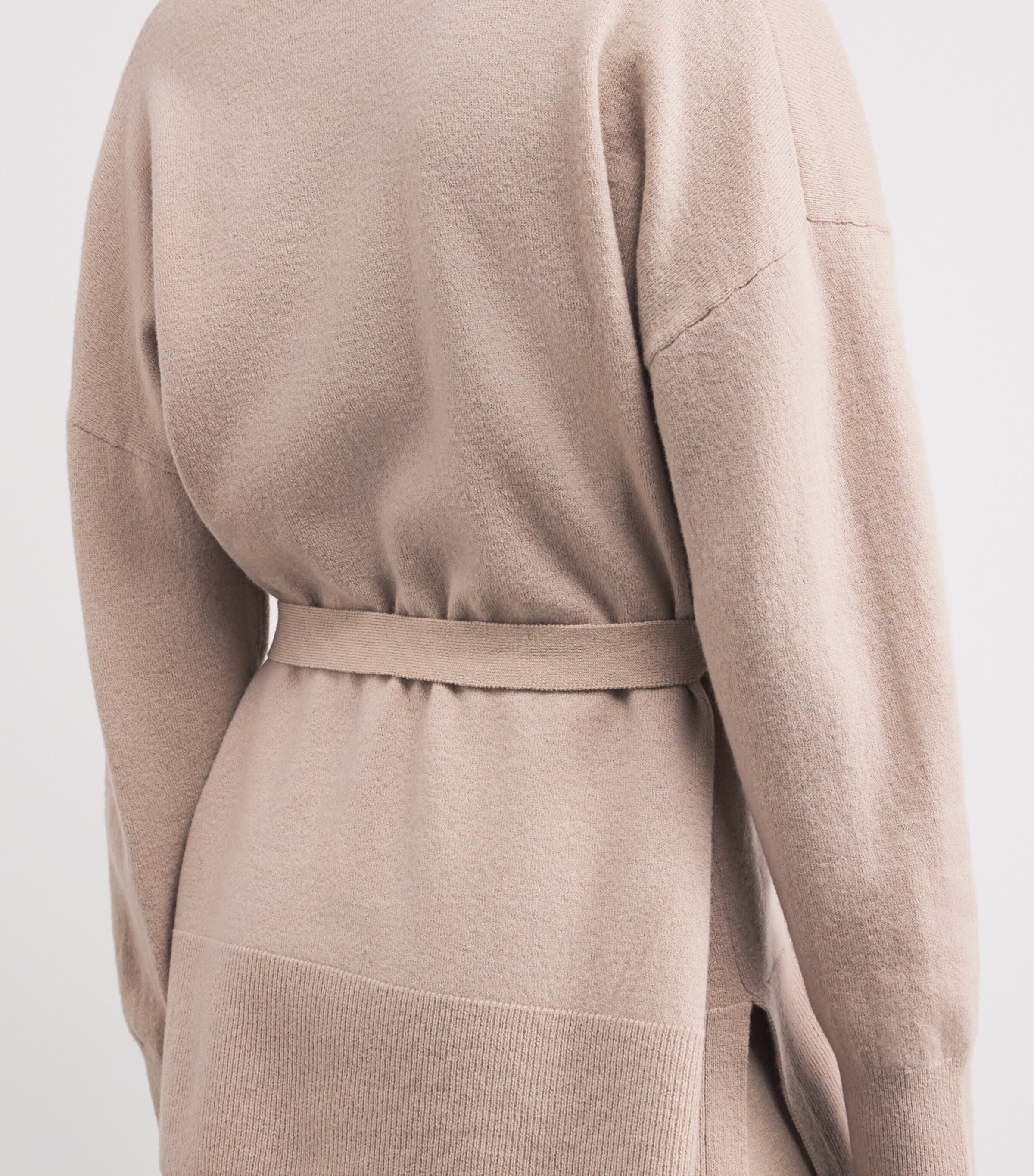 Yves Salomon Womens Merino Wool Belted Sweater Image 3