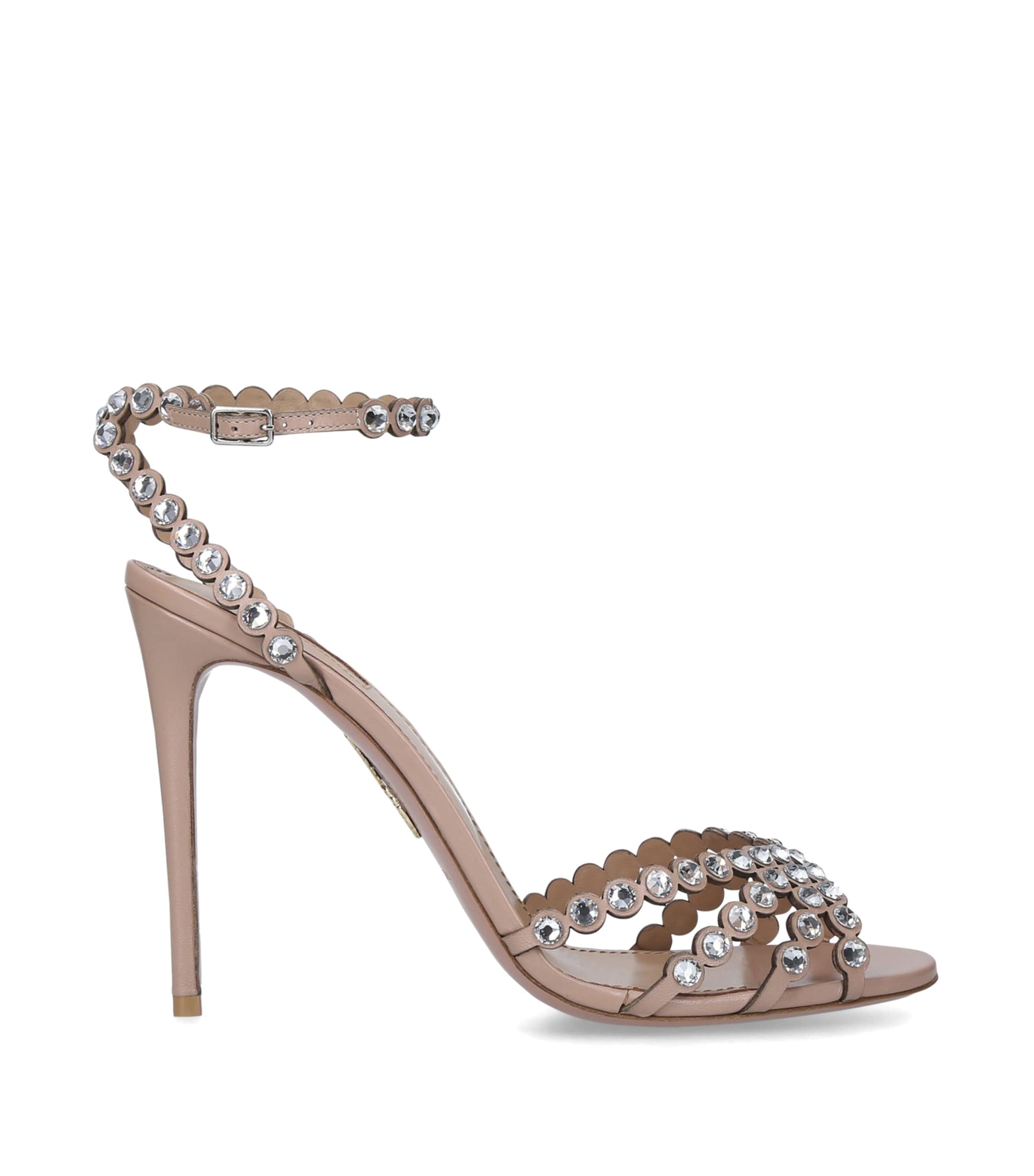 Aquazzura Pink Crystal-Embellished Tequila Sandals 105 Harrods US - Main Image