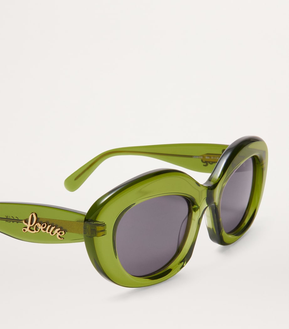 Acetate Dawn Oval Sunglasses CACTUS GREEN Image 5