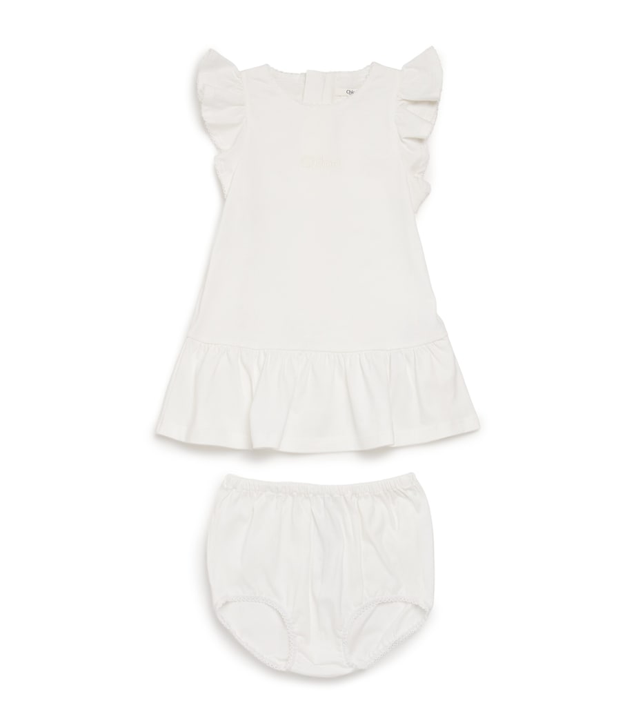 Cotton Dress and Bloomers Set (1-18 Months) 117 OFFWHITE Image 1