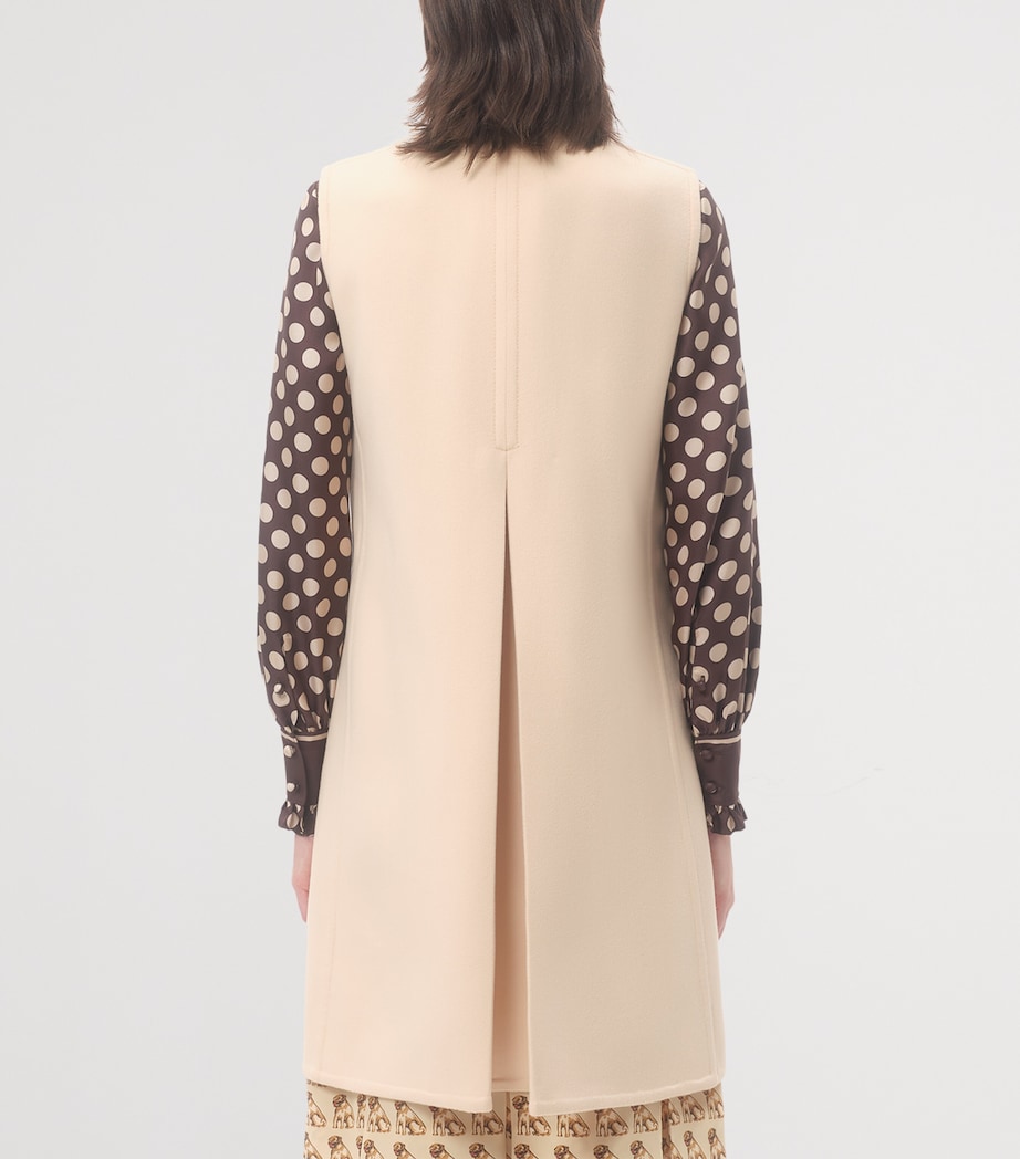Wool-Cashmere VGold Sleeveless Coat ET5 Image 4