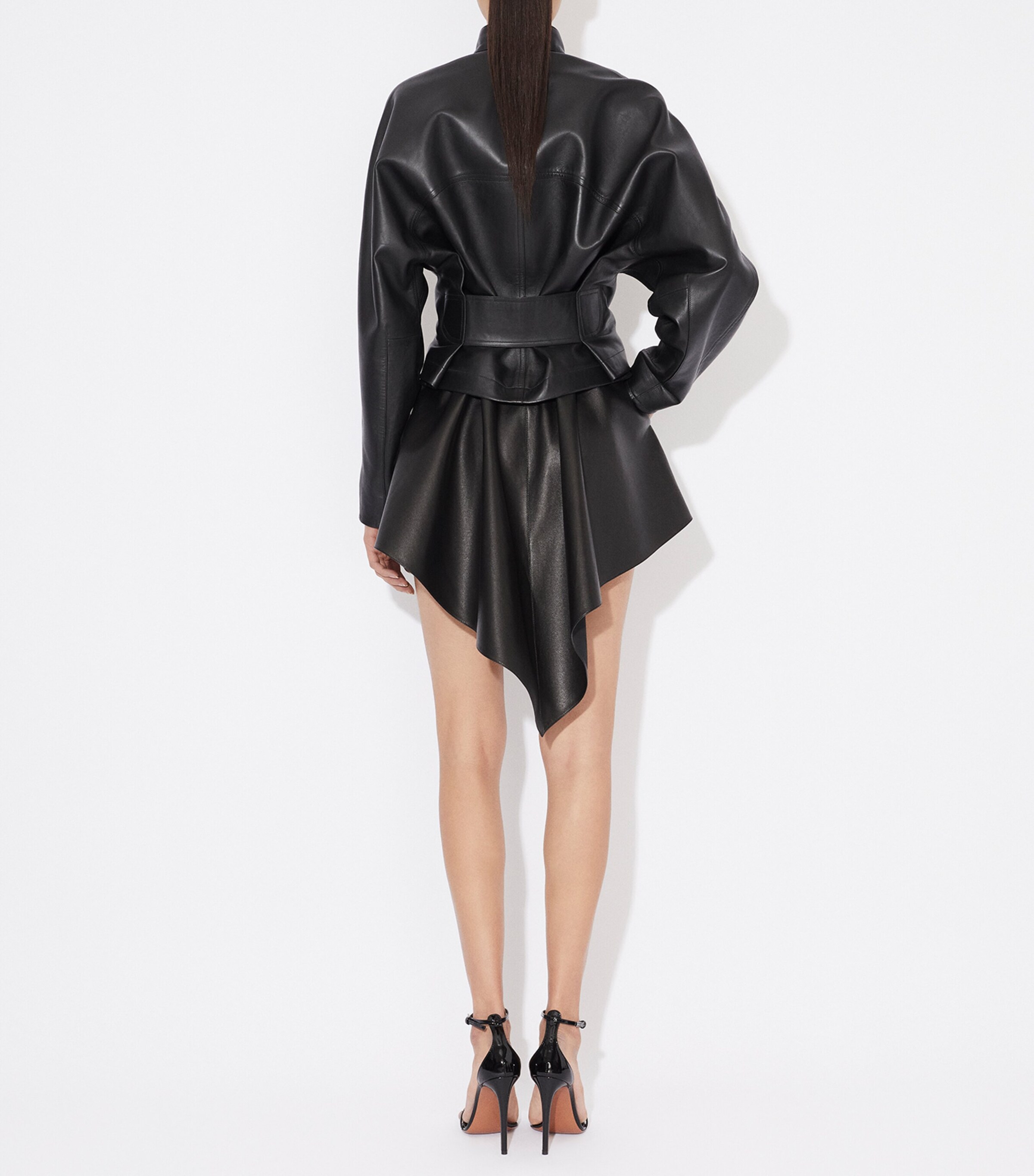 Leather Round Jacket NOIR ALAIA Image 3