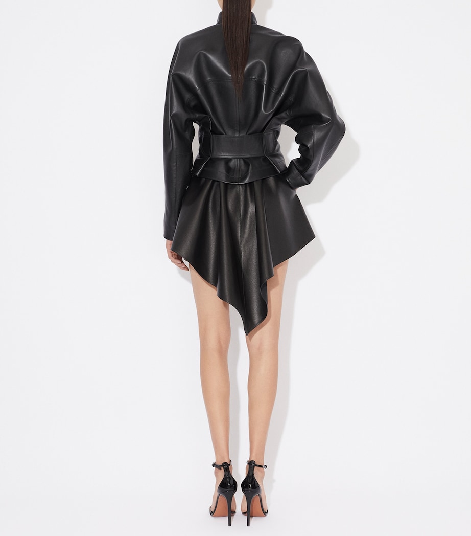 Leather Round Jacket NOIR ALAIA Image 3