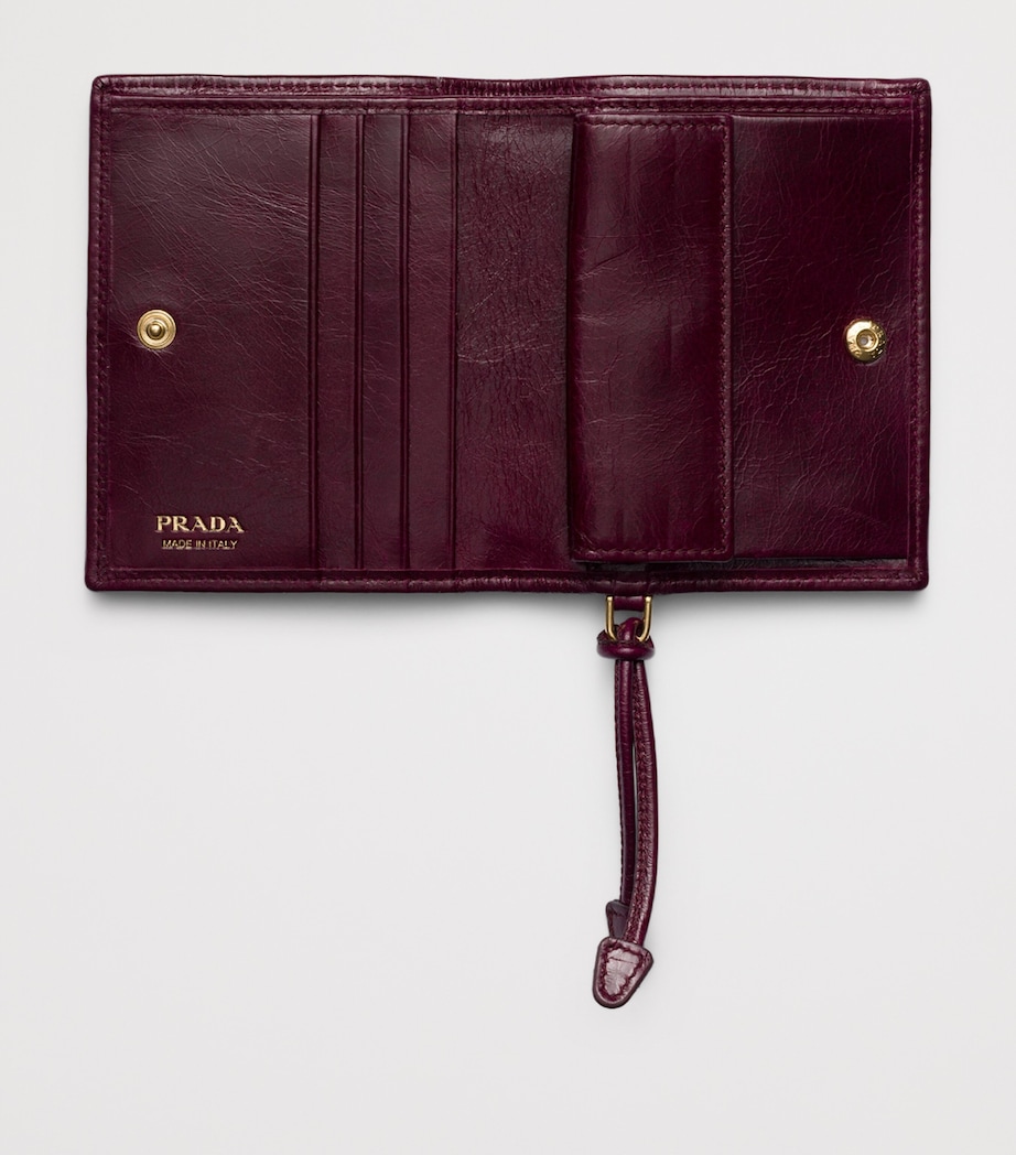 Small Glossed Leather Wallet F0007 Image 2