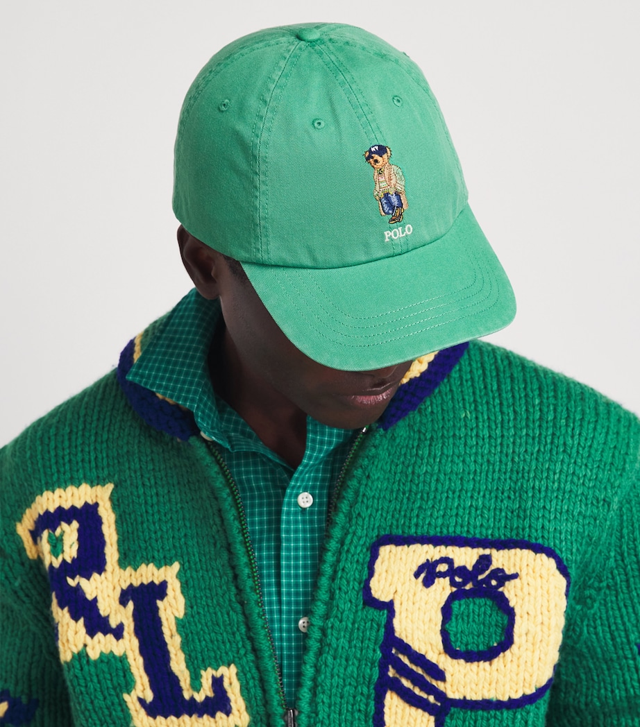 Polo Ralph Lauren Cotton Polo Bear Baseball Cap Raft Green Image 2
