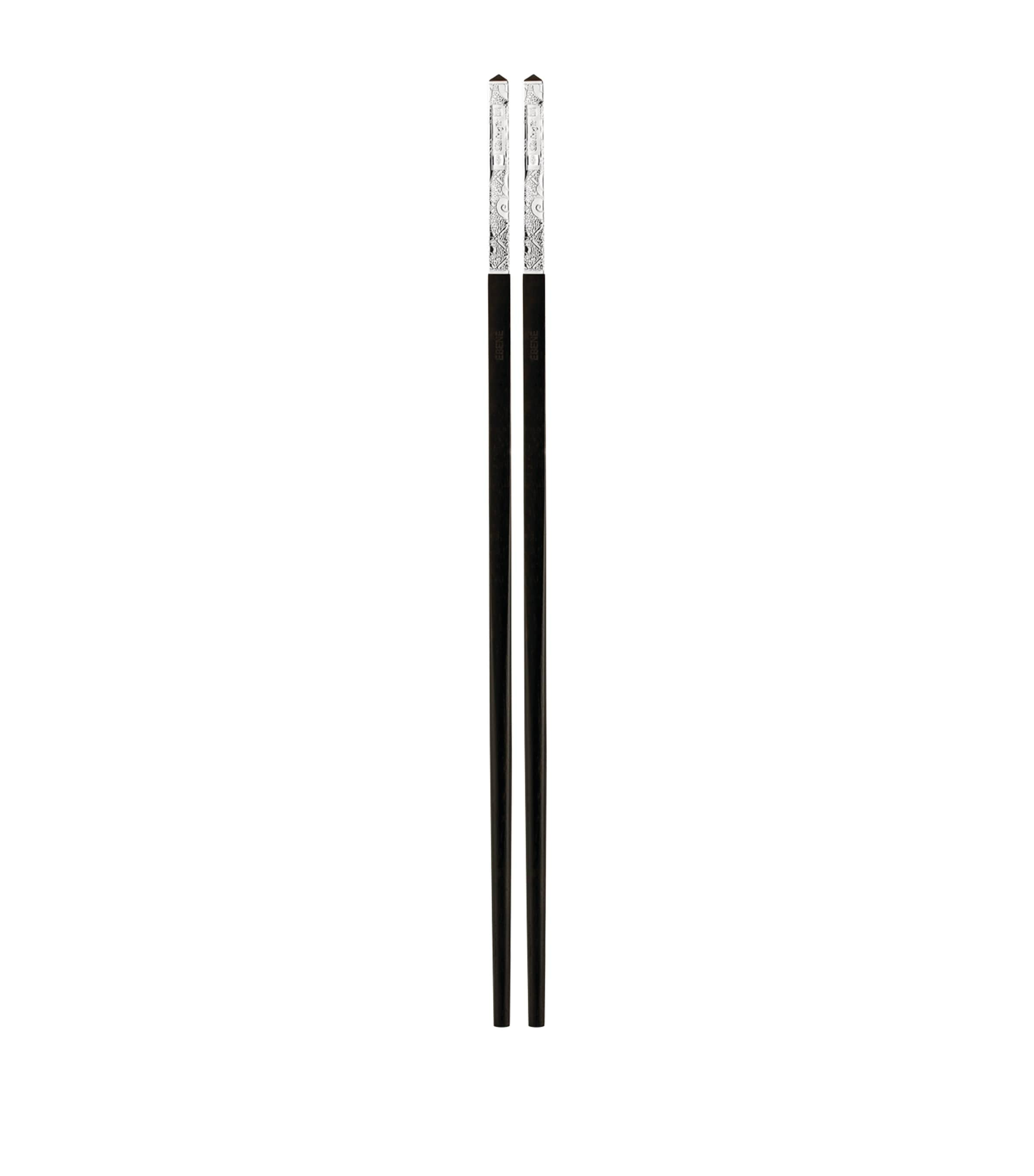 Christofle Silver-plated Chinese Jardin D'eden Chopsticks In Black