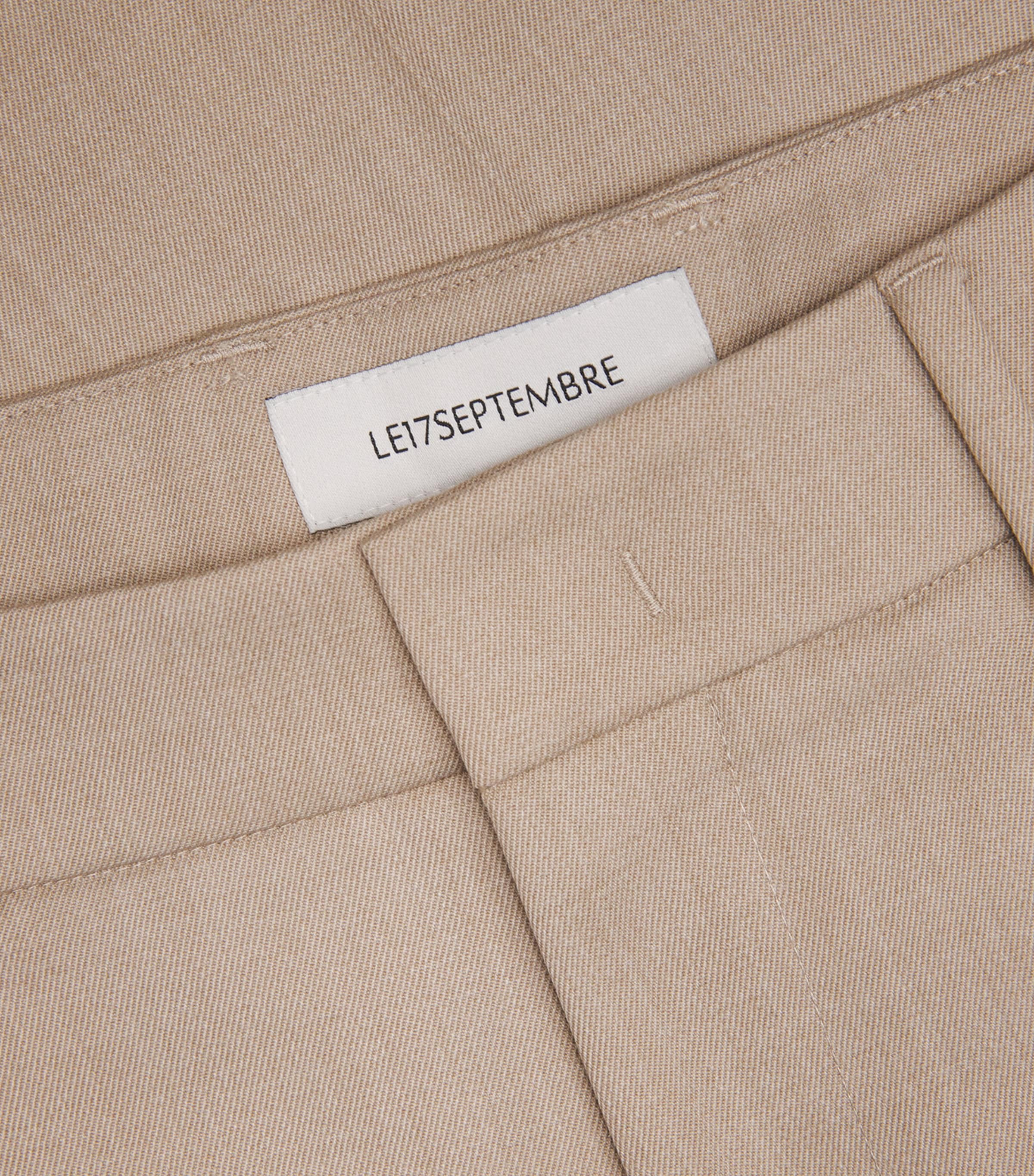 Wool-Blend Pleated Straight Trousers BEIGE Image 5