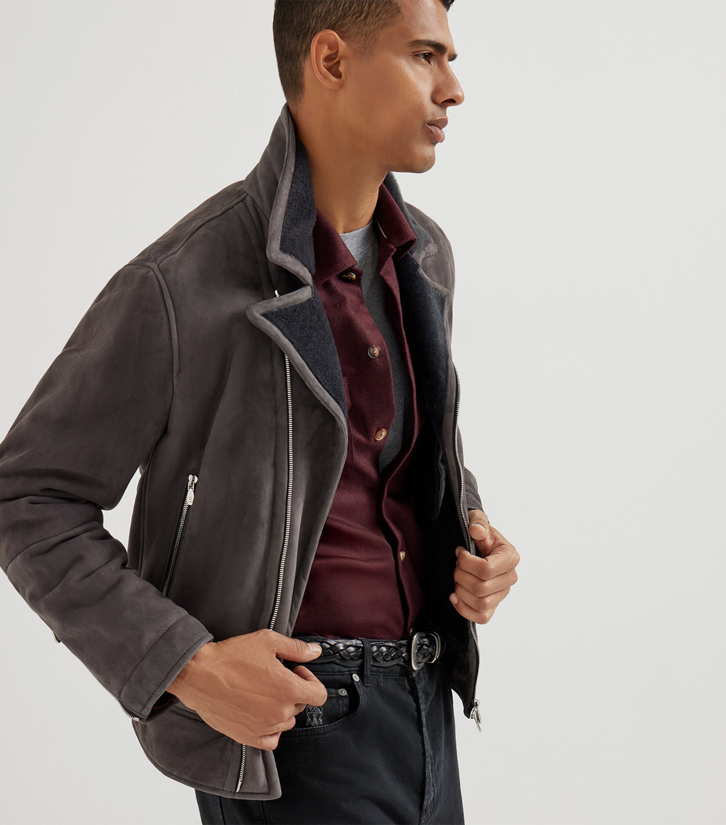 Virgin Wool Flannel Shirt C544 Image 5