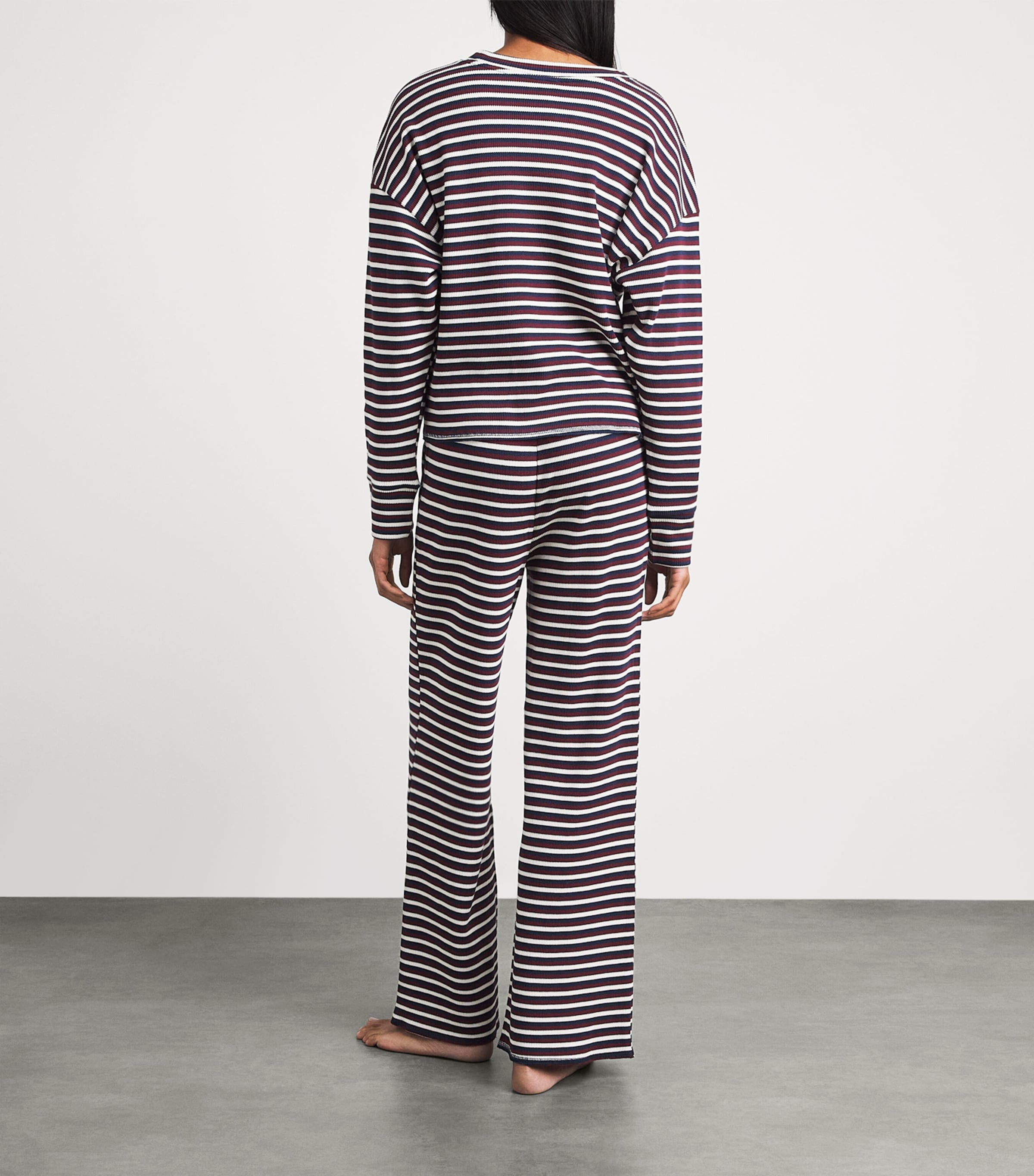 Polo Ralph Lauren Multi Cotton-Waffle Stripe Pyjama Set | Harrods UK
