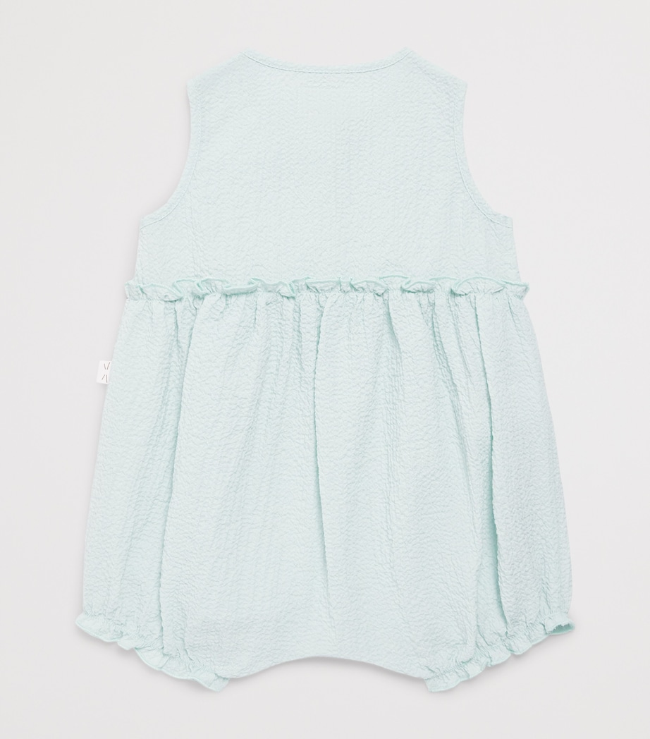 Teddy & Minou Crinkle-Effect Playsuit (1-18 Months) Lake Image 2