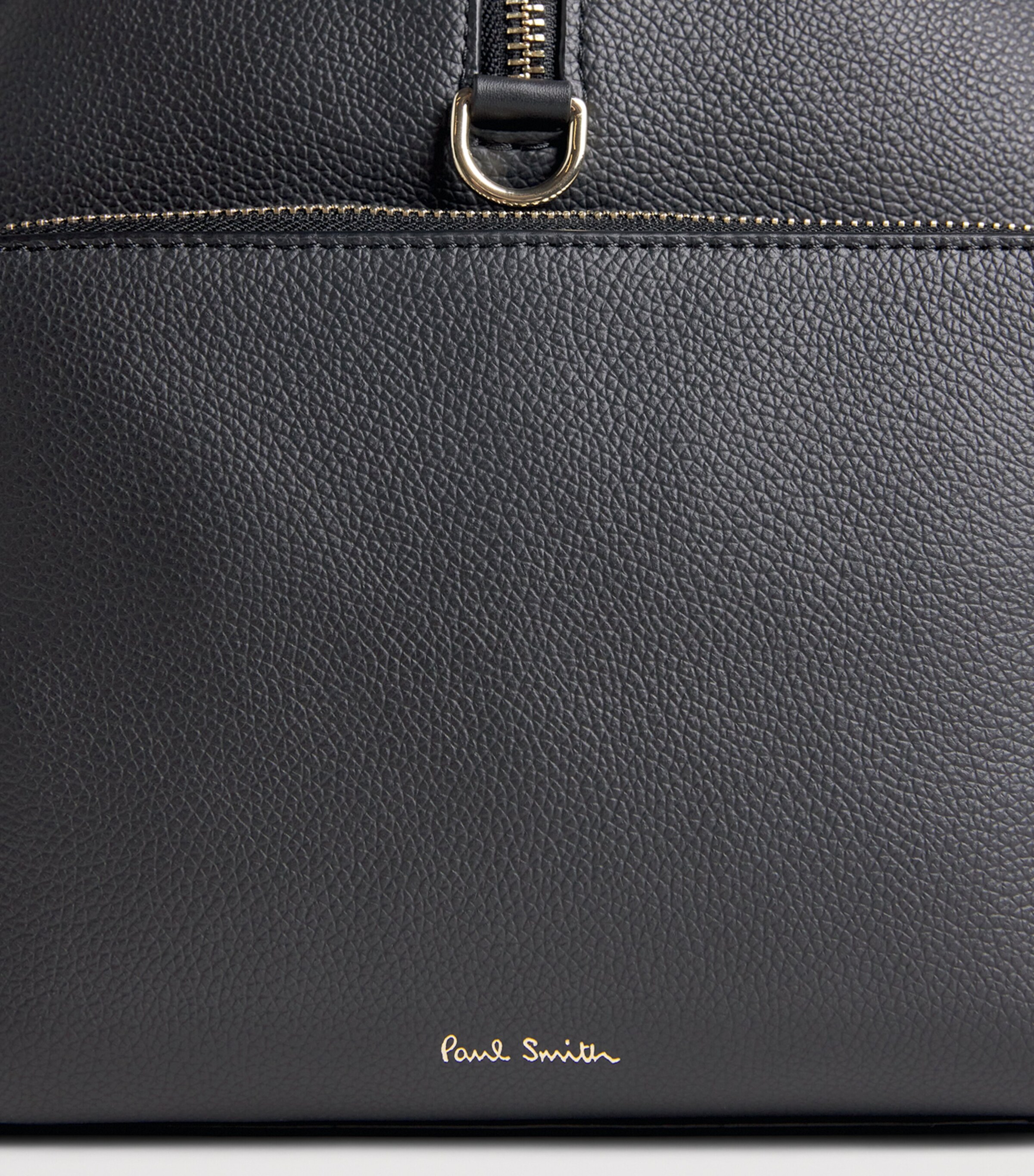 Leather Signature Stripe Holdall BLACK Image 7