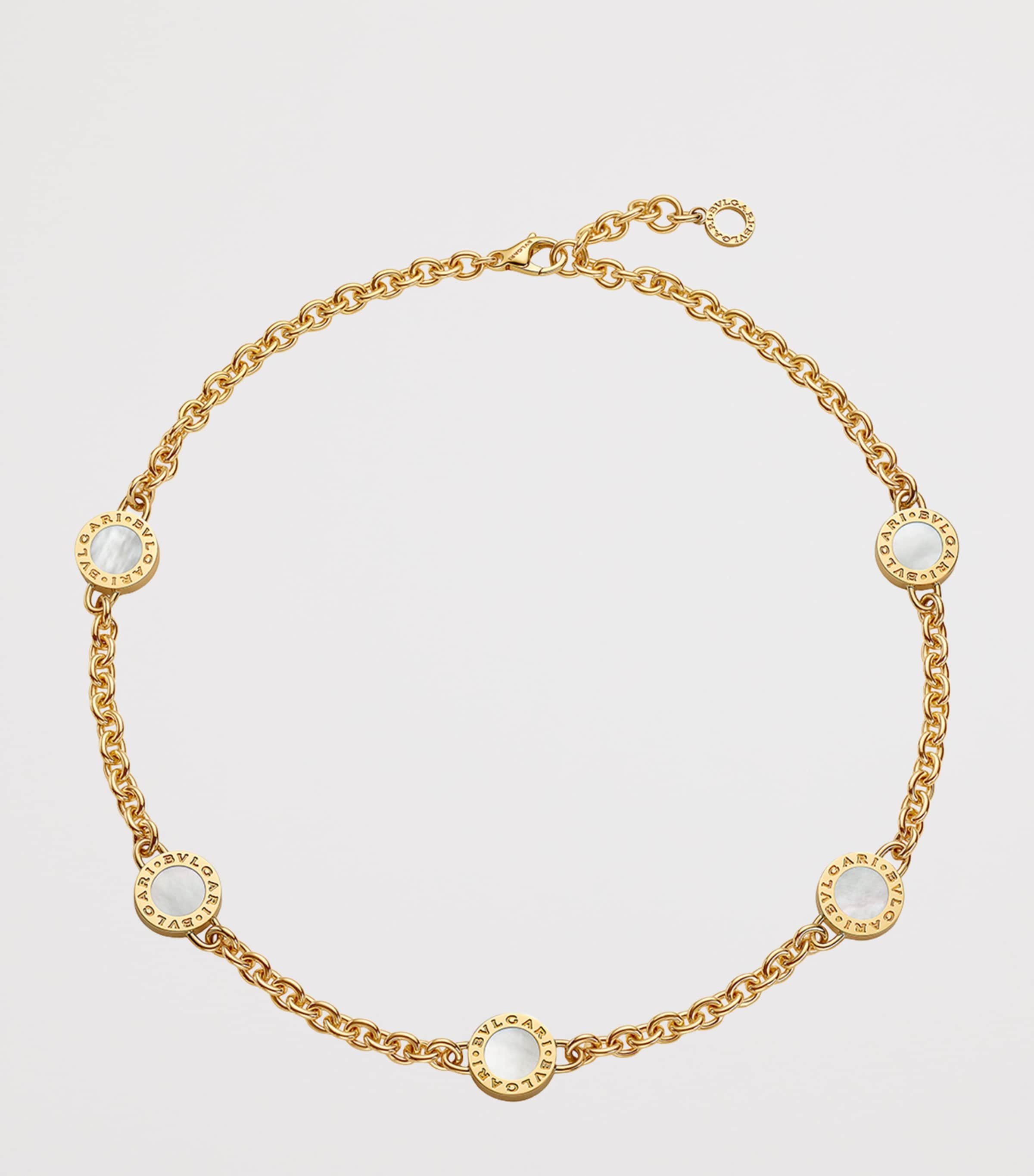Yellow Gold, Mother-of-Pearl and Onyx Bvlgari Bvlgari Necklace YELLOW GOLD Image 3