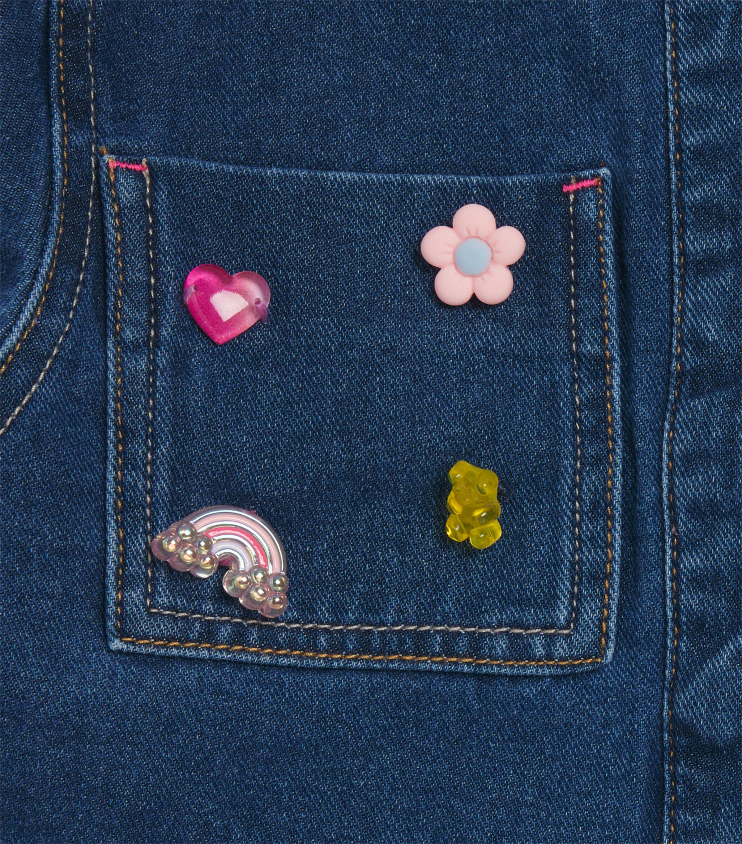 Billieblush Embellished Denim Shirt (3-12 Years) Stone Image 2