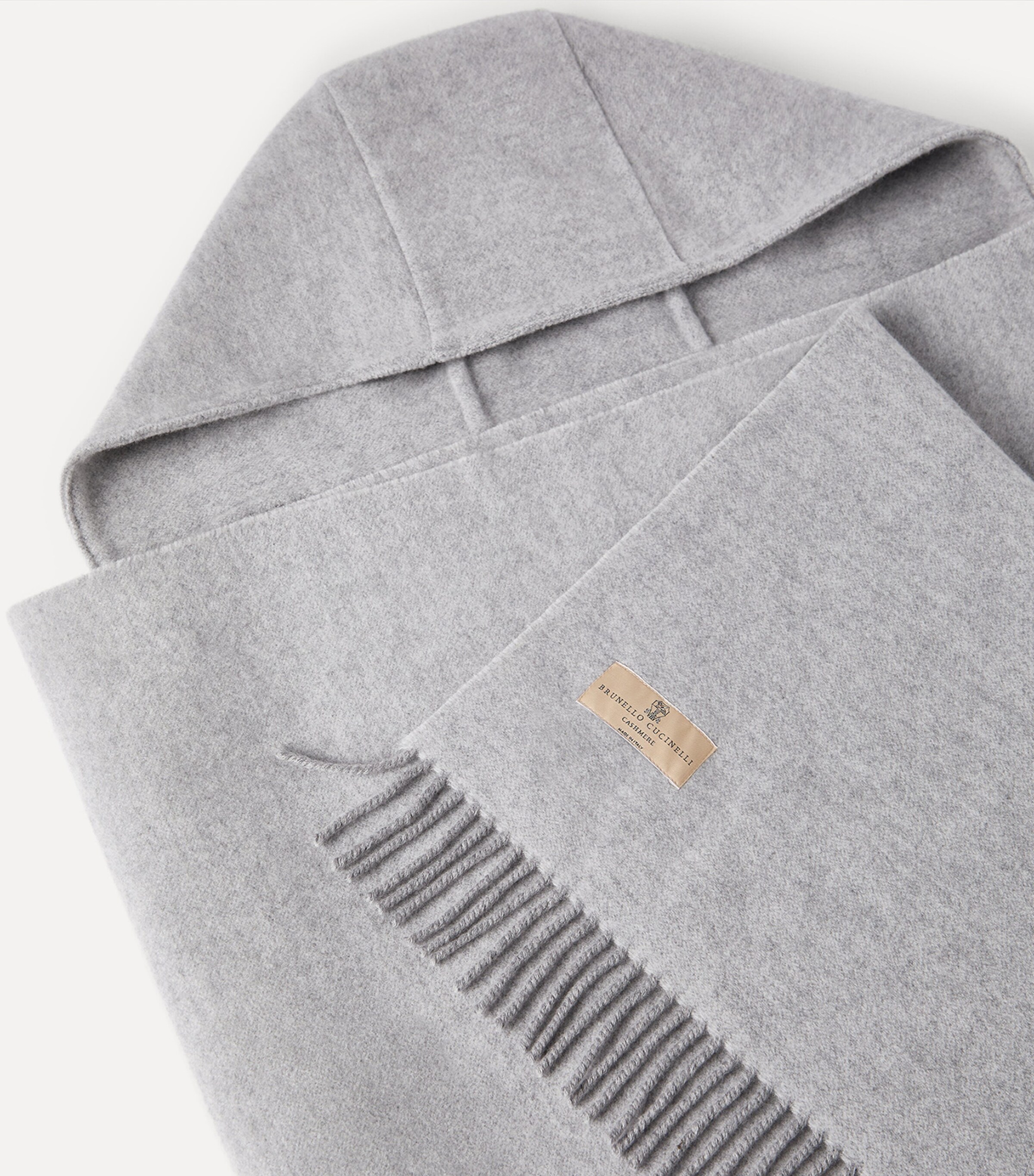 Brunello Cucinelli Wool-Cashmere Hooded Scarf Image 5