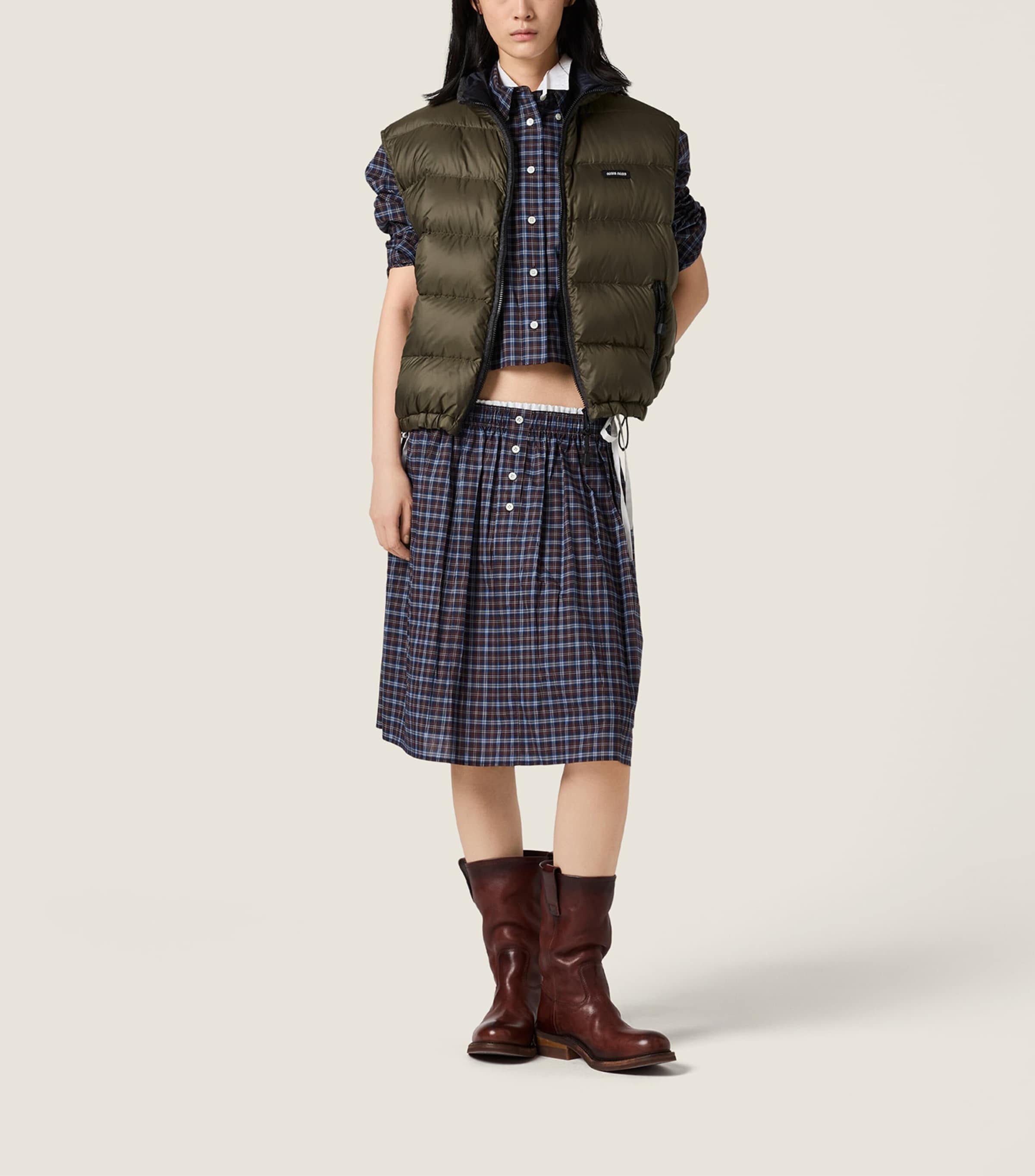 Miu Miu Green Light Ponge Padded Vest | Harrods UK