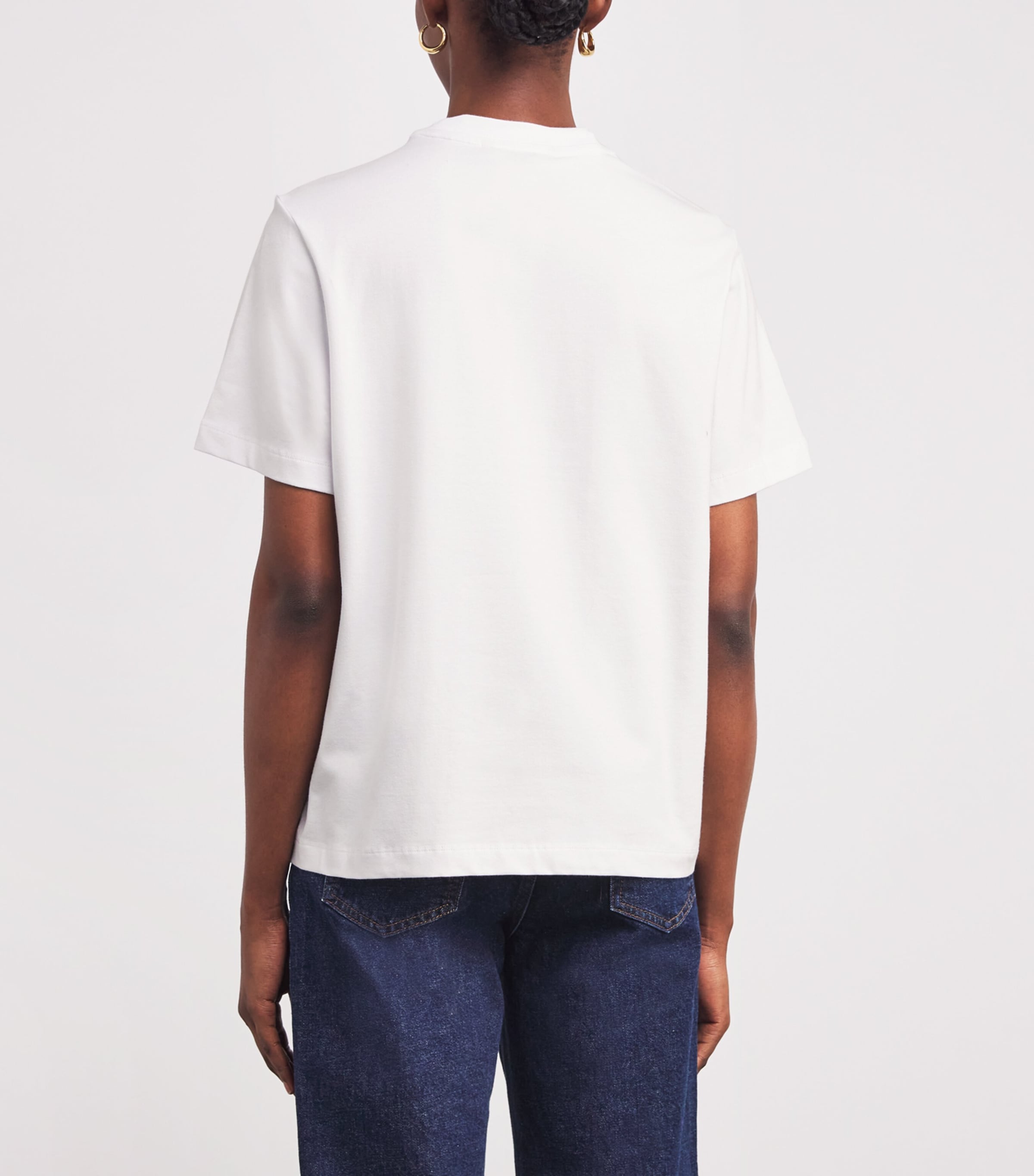 Stretch-Cotton Marla T-Shirt WHITE Image 4
