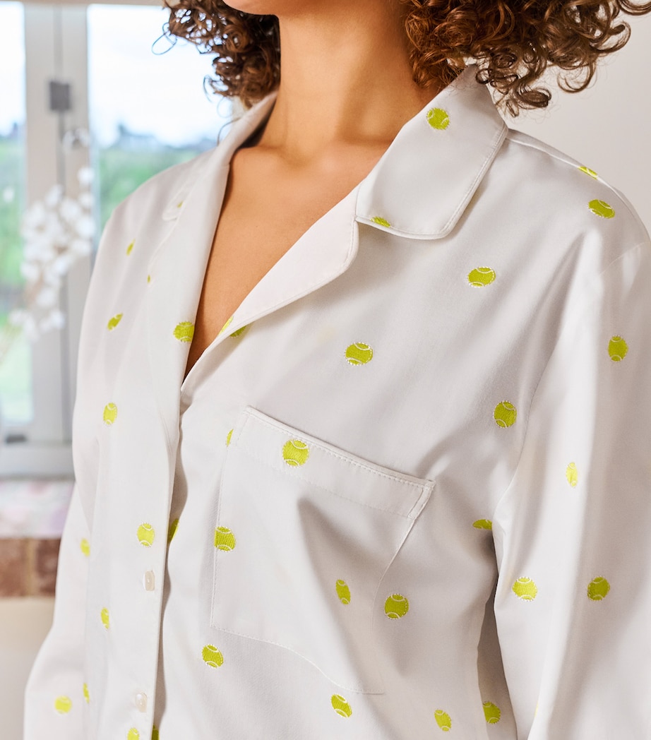 Christy x Wimbledon Tennis Ball Pyjama Set (Extra Large) White Image 3