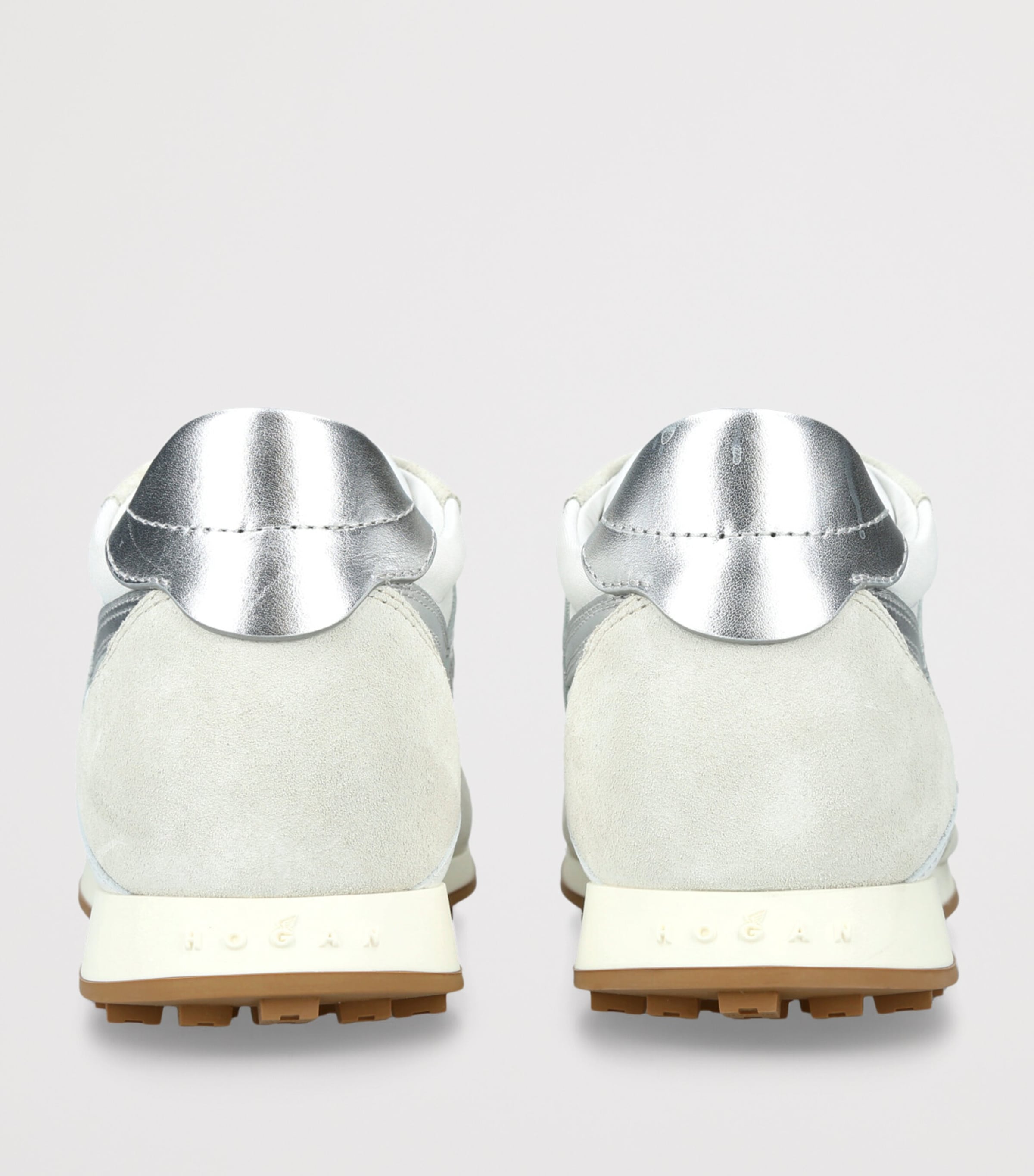 Leather H669 Allacciato Sneakers SILVER COM Image 2