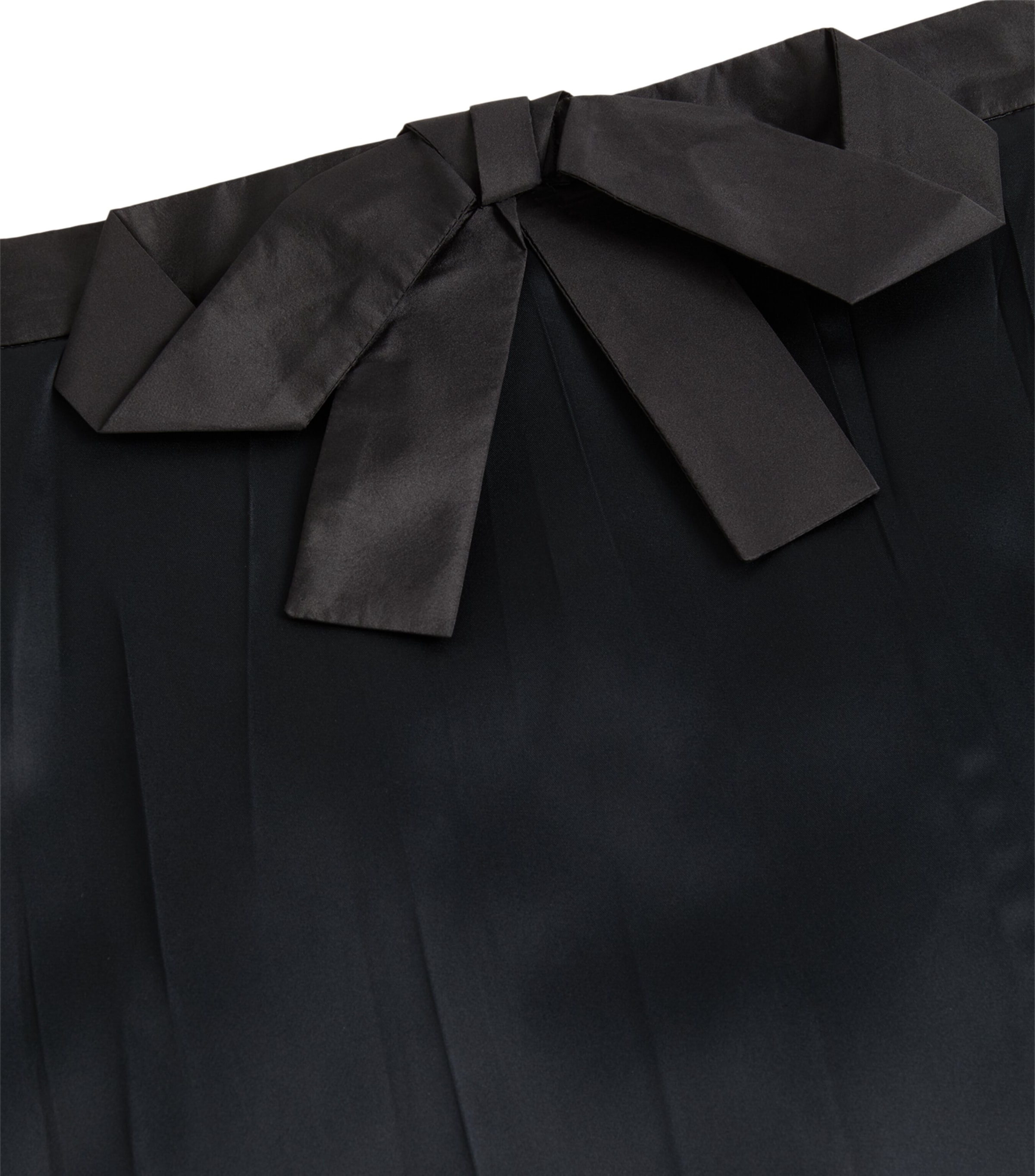 Satin Bow-Detail Midi Skirt 0NO Image 3
