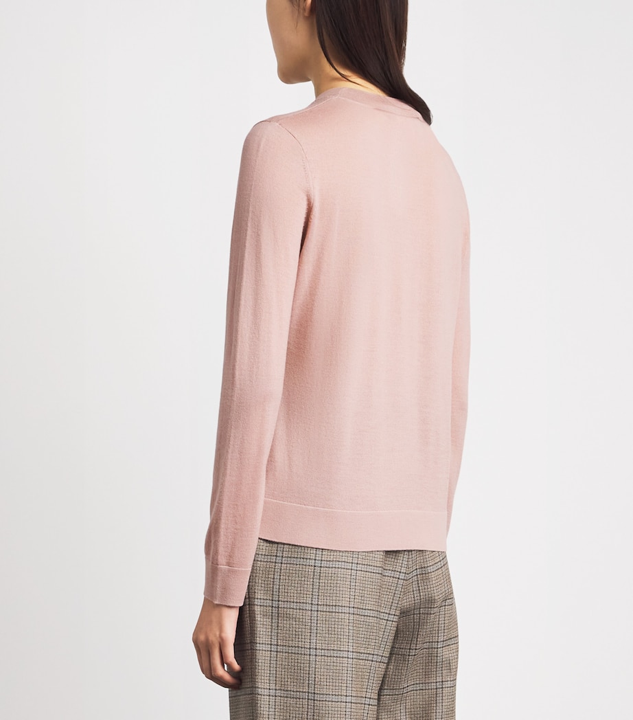 MM Womens Virgin Wool Crew-Neck Sweater Mauve Image 5