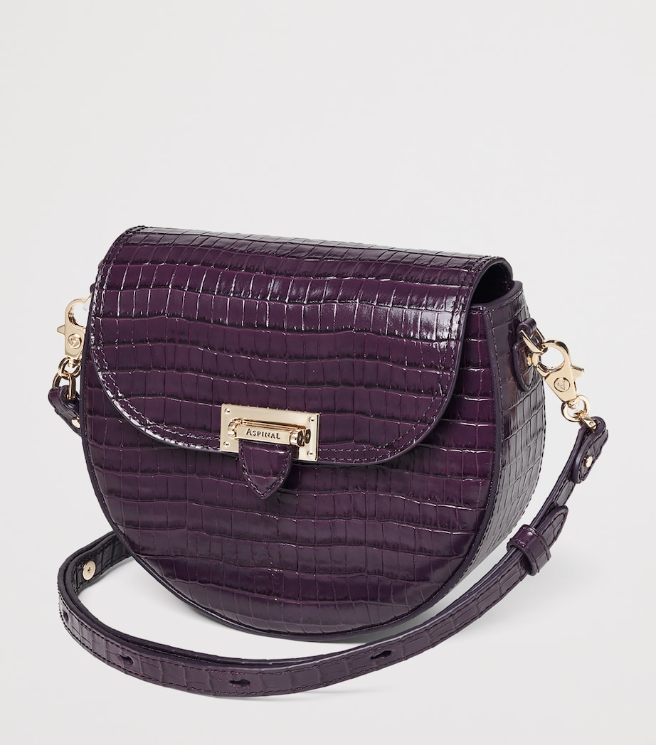 Aspinal Of London Leather Croc-Embossed Portobello Cross-Body Bag Fig Image 2
